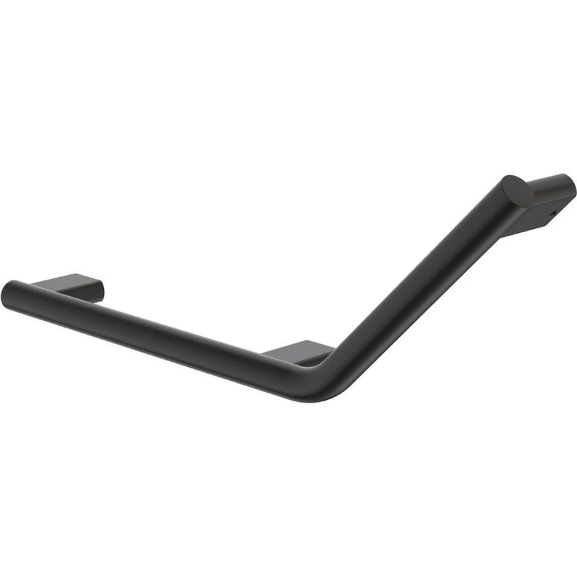 Caroma 687378B Opal 135 Degree Matte Black Support Rail - Left Hand