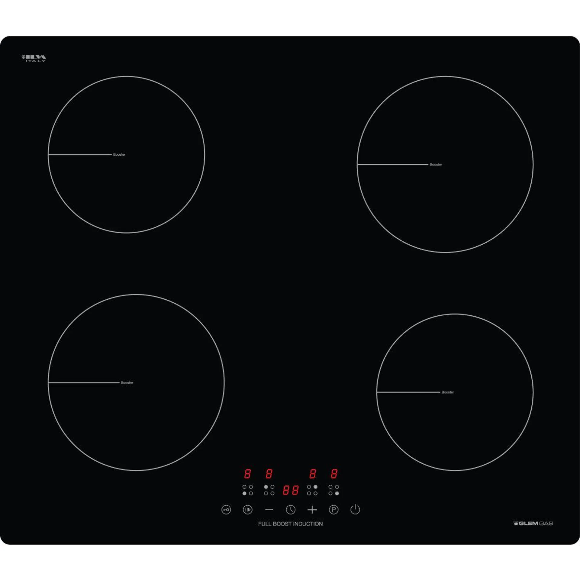 Glem Gas 60cm 4 zone Induction Cooktop with full boost function GLINDBG