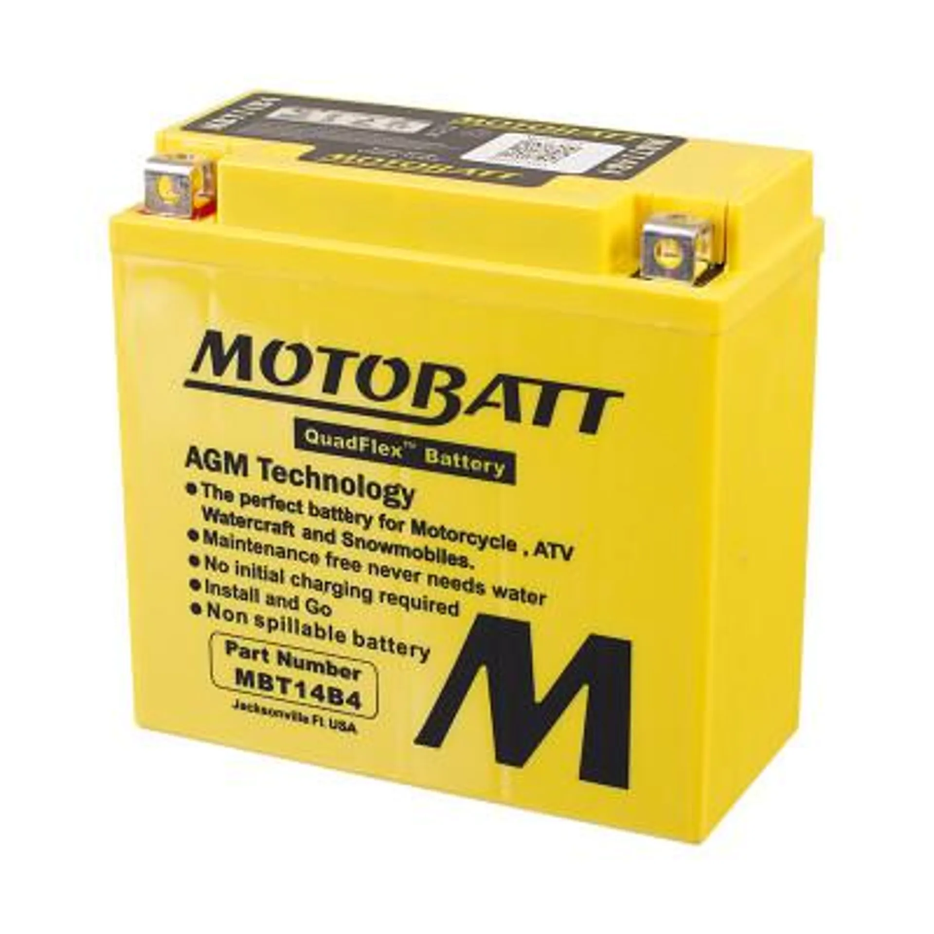 MBT14B-4 12V Motobatt Battery