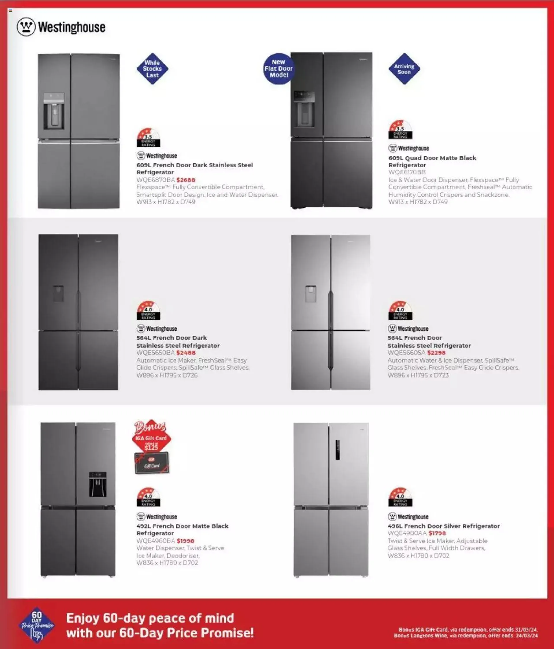 RetraVision Electrolux & Westinghouse Fridge Guide - Catalogue valid from 21 March to 31 March 2024 - page 5