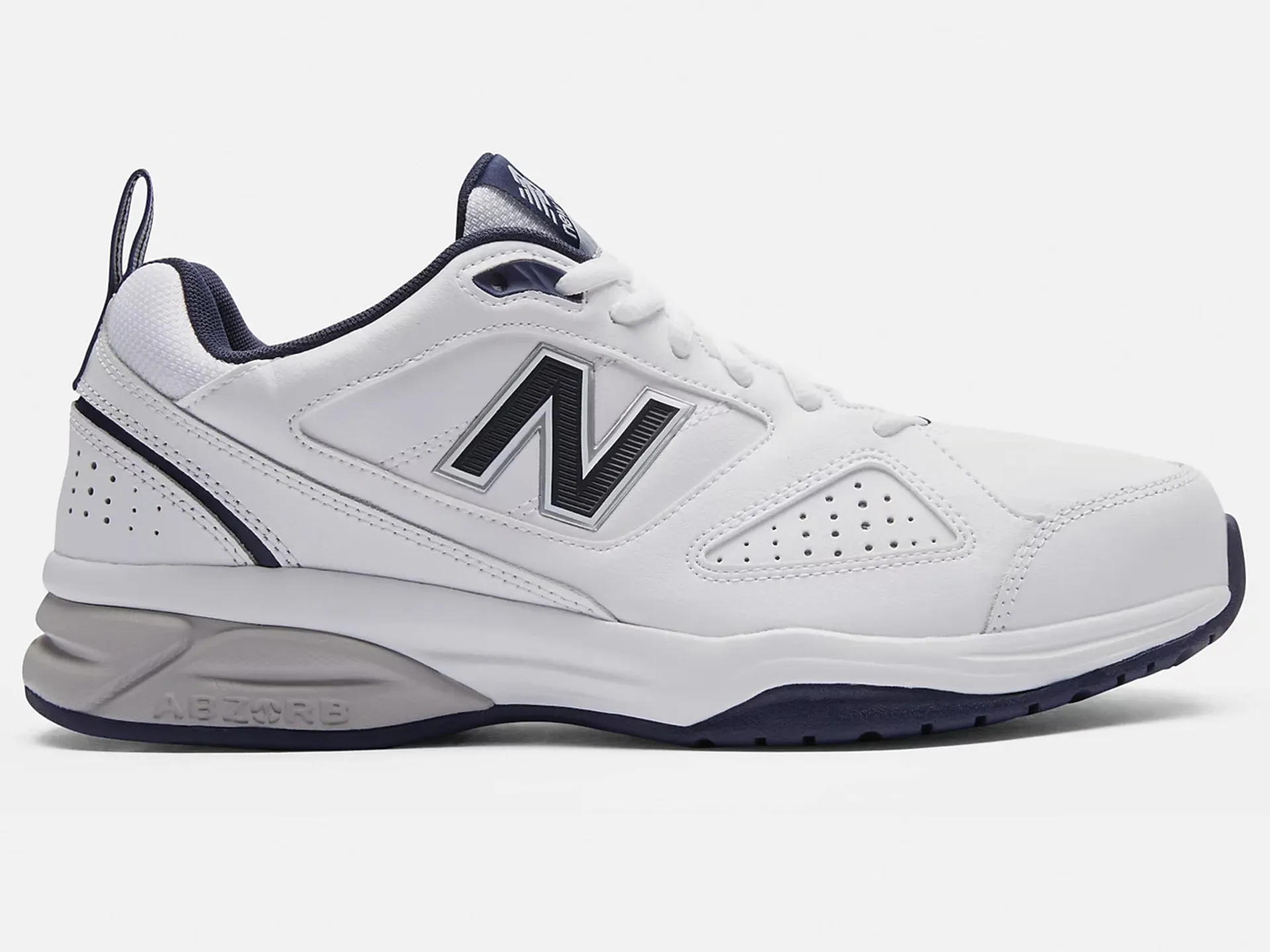 New Balance Mens 624 V4 White/Navy MX624WN4