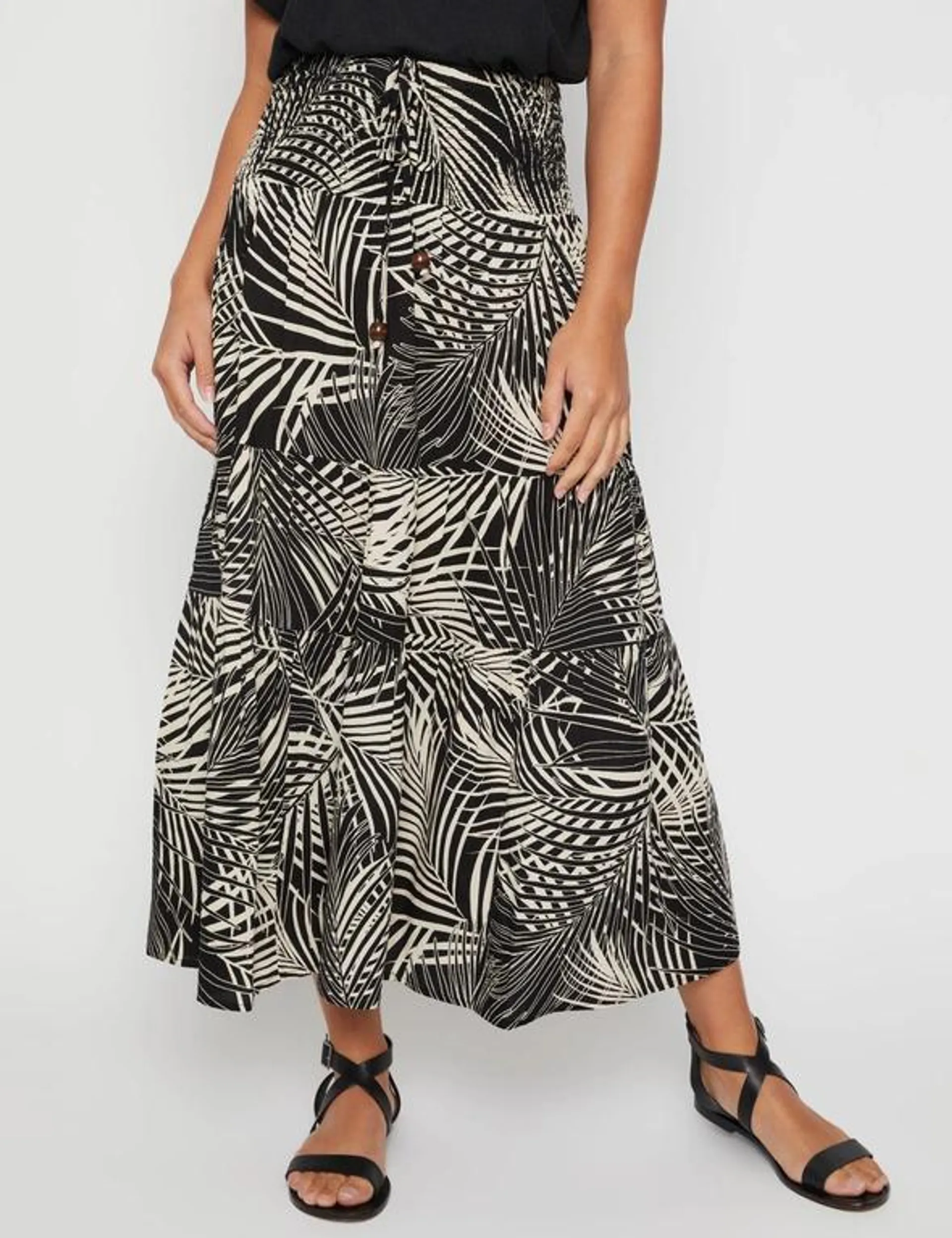 Millers Tiered Maxi Rayon Skirt