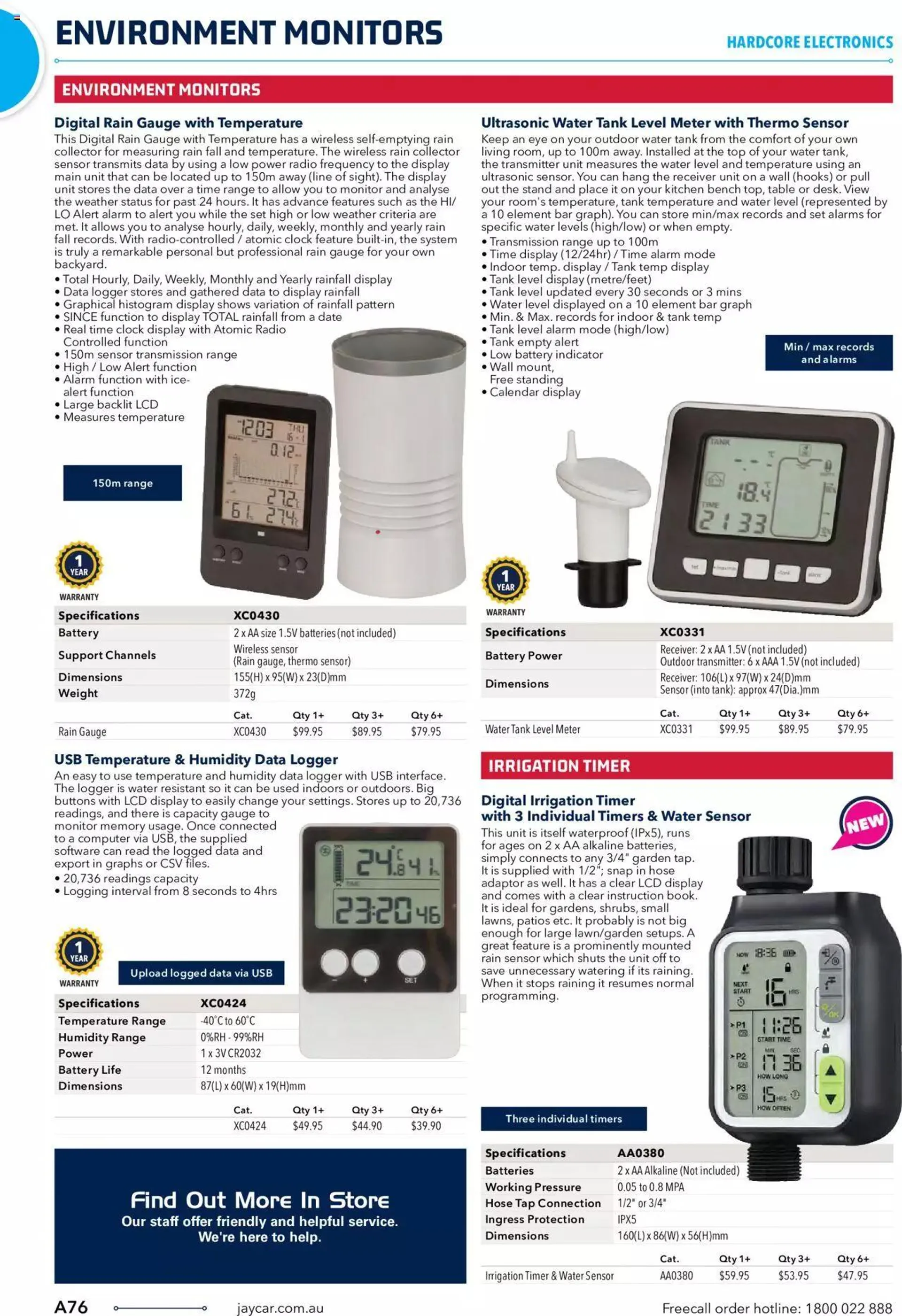 Jaycar Engineering And Scientific Catalogue Back - Catalogue valid from 27 October to 31 January 2024 - page 76