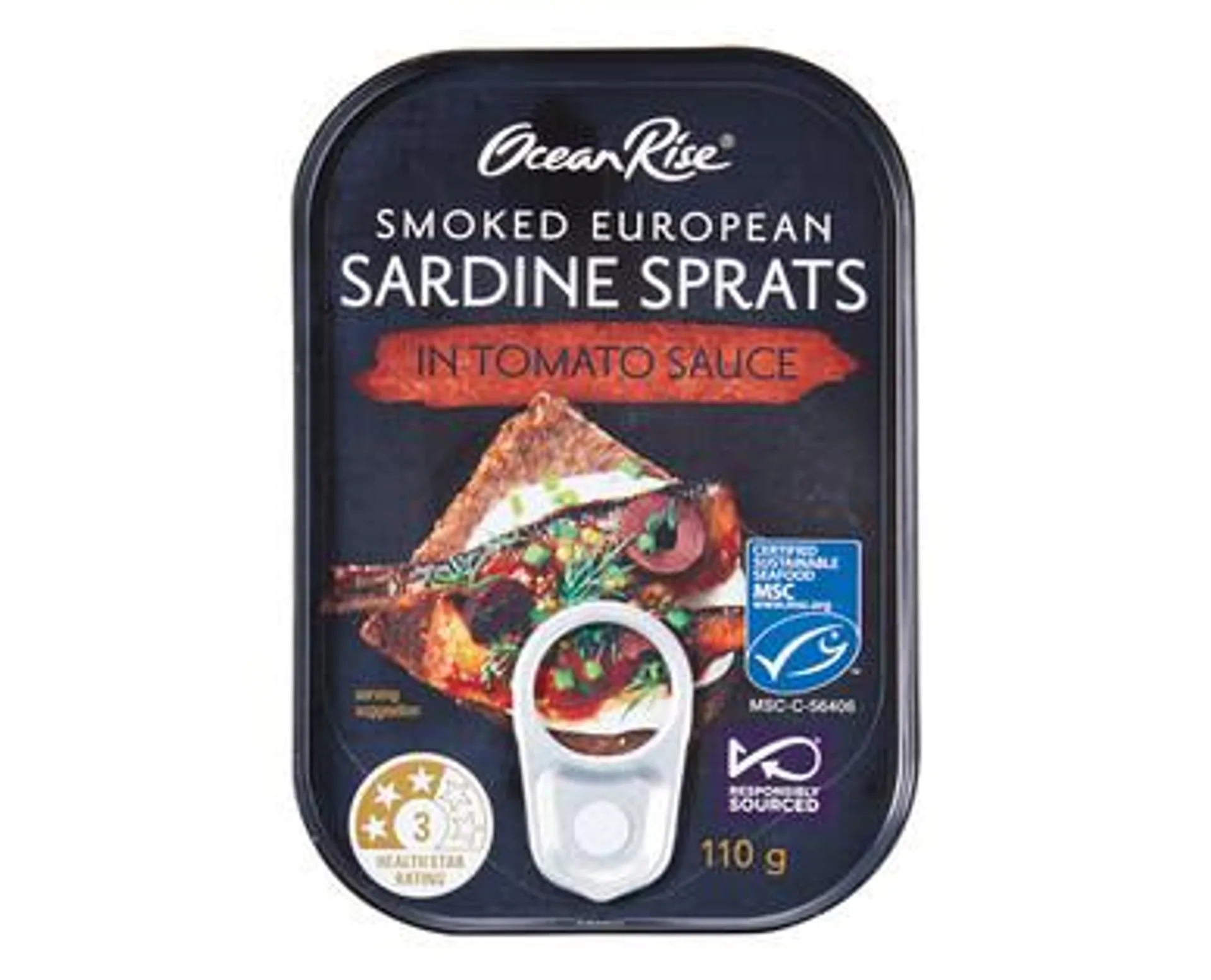 Ocean Rise Smoked Sardine Sprats Oil, Hot Chilli or Tomato Sauce 110g