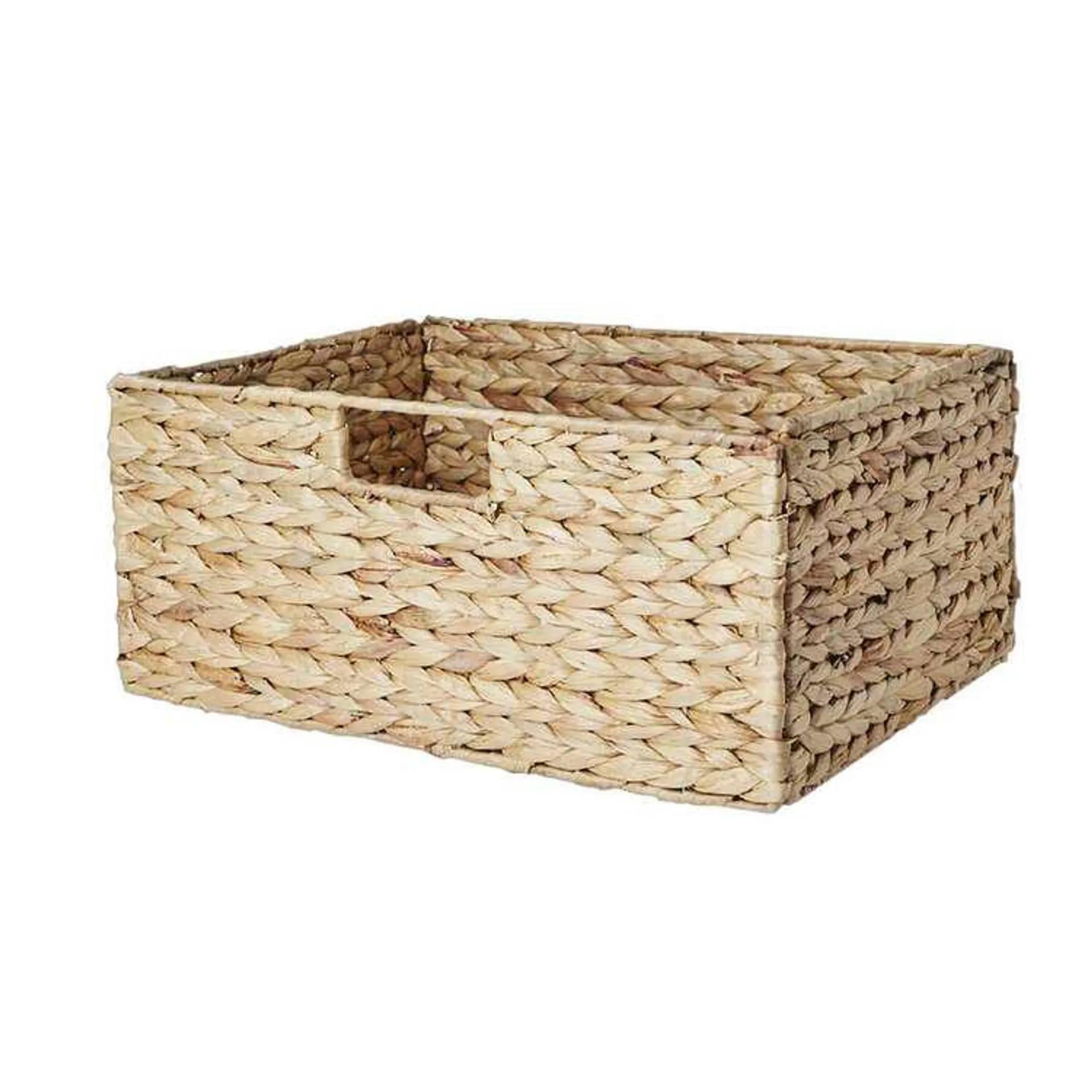 Living Space 40 x 30 cm Storage Cube Basket Natural 40 x 30 x 18 cm