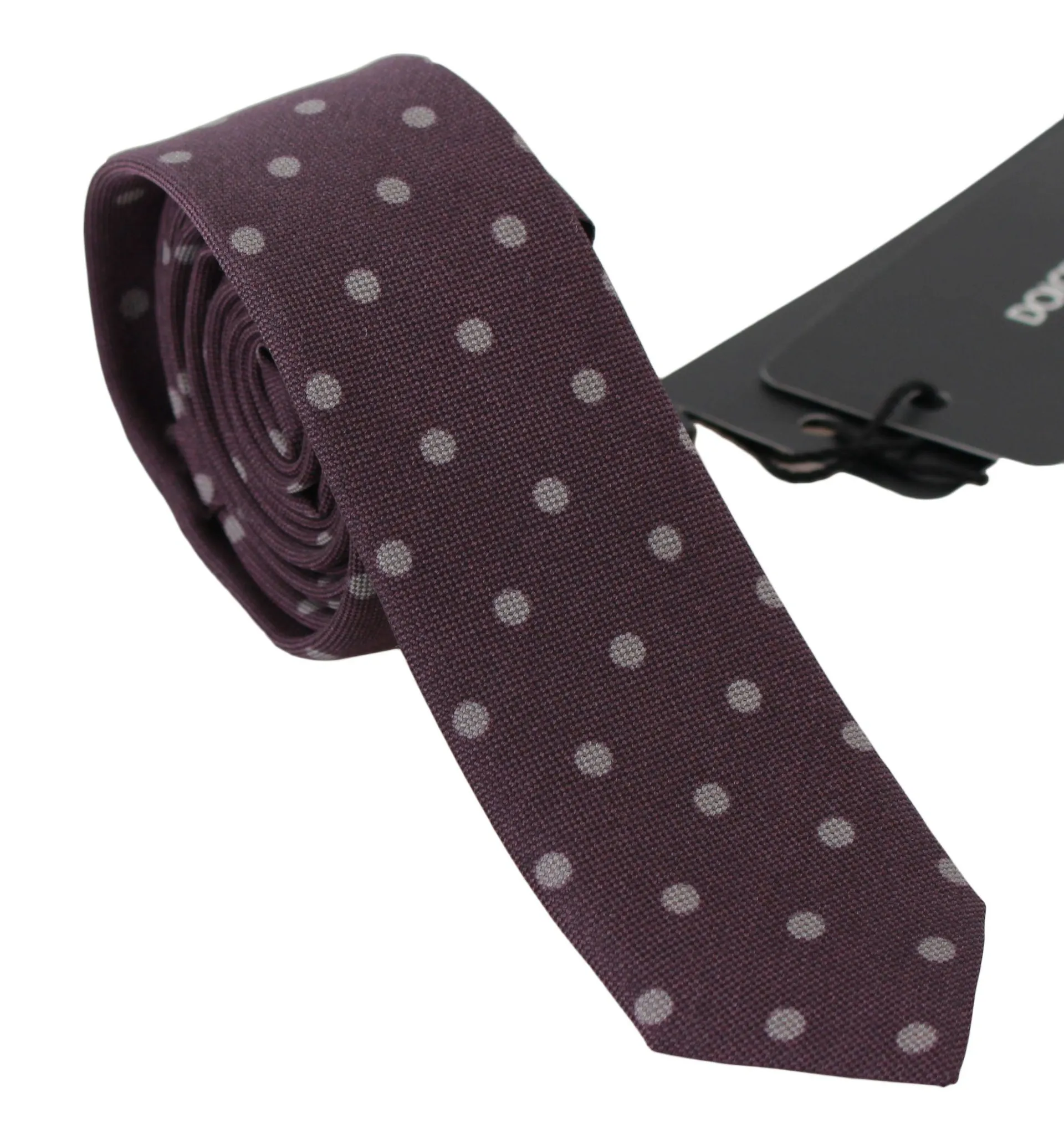Purple Polka Dot Classic Slim Necktie Tie