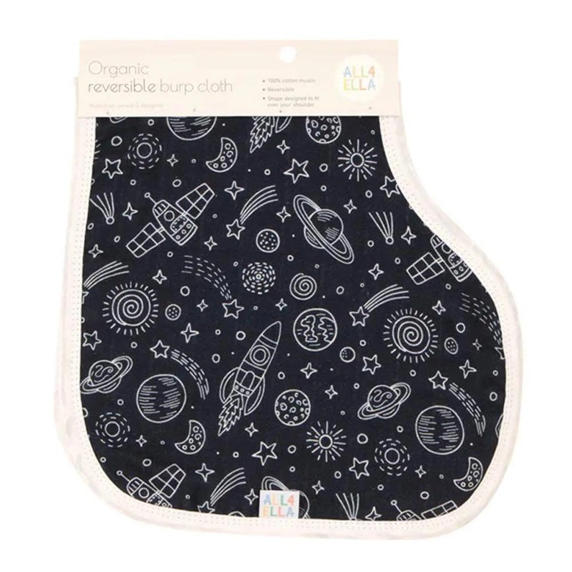 All4Ella Burp Cloth Outer Space