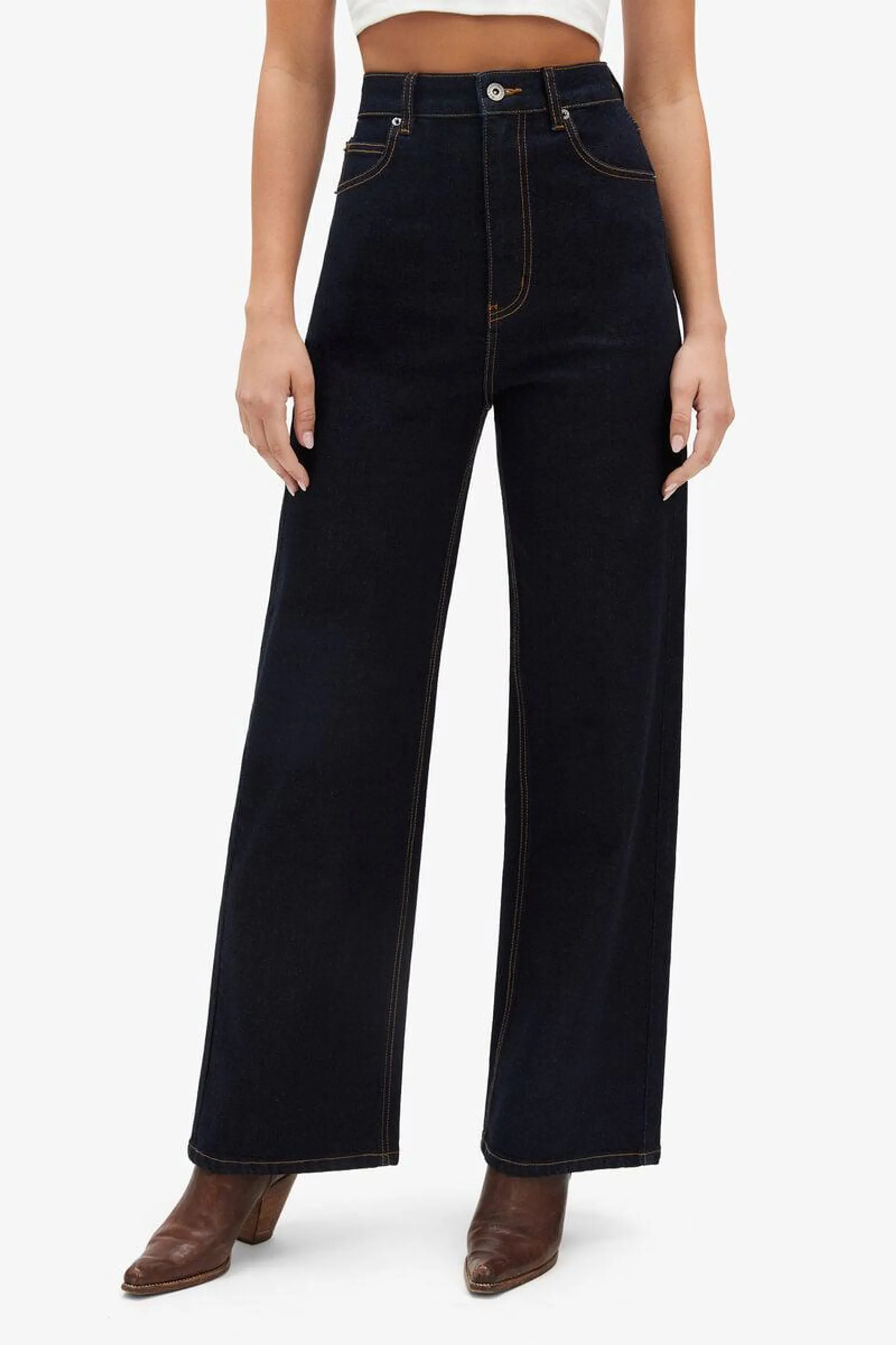 heidi wide leg jean in dark