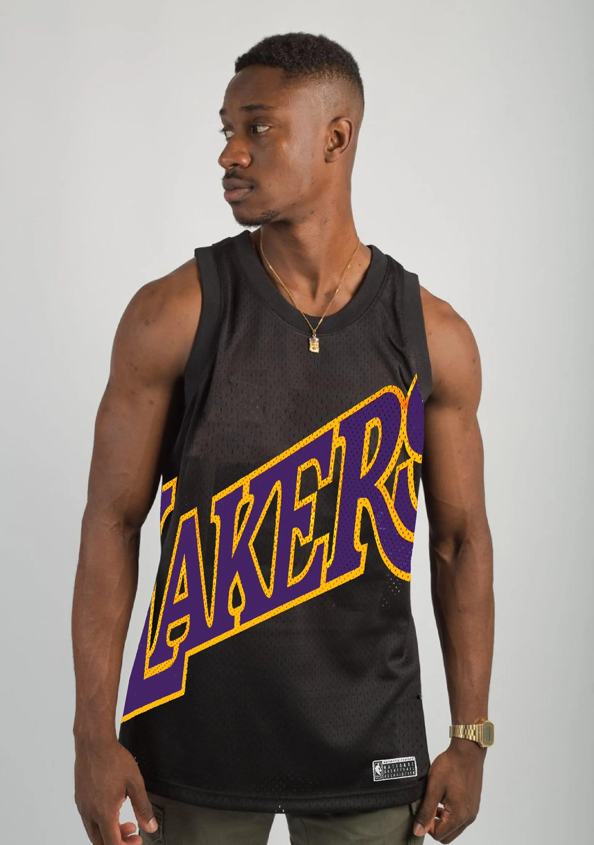 NBA Mens Los Angeles Lakers Mesh Jersey 7K2M17AA7-LAK