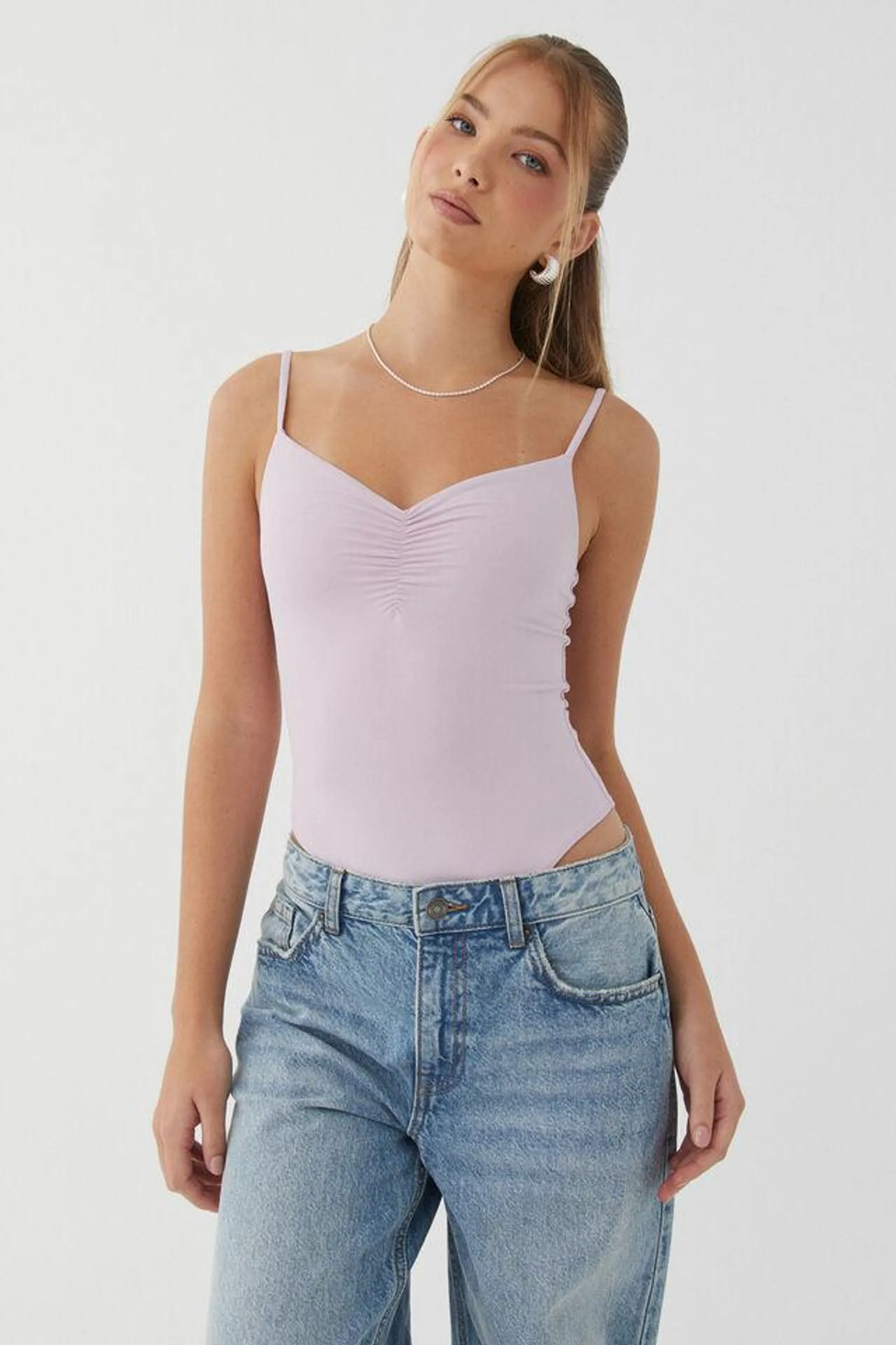 Light Luxe Ruched Strappy Bodysuit