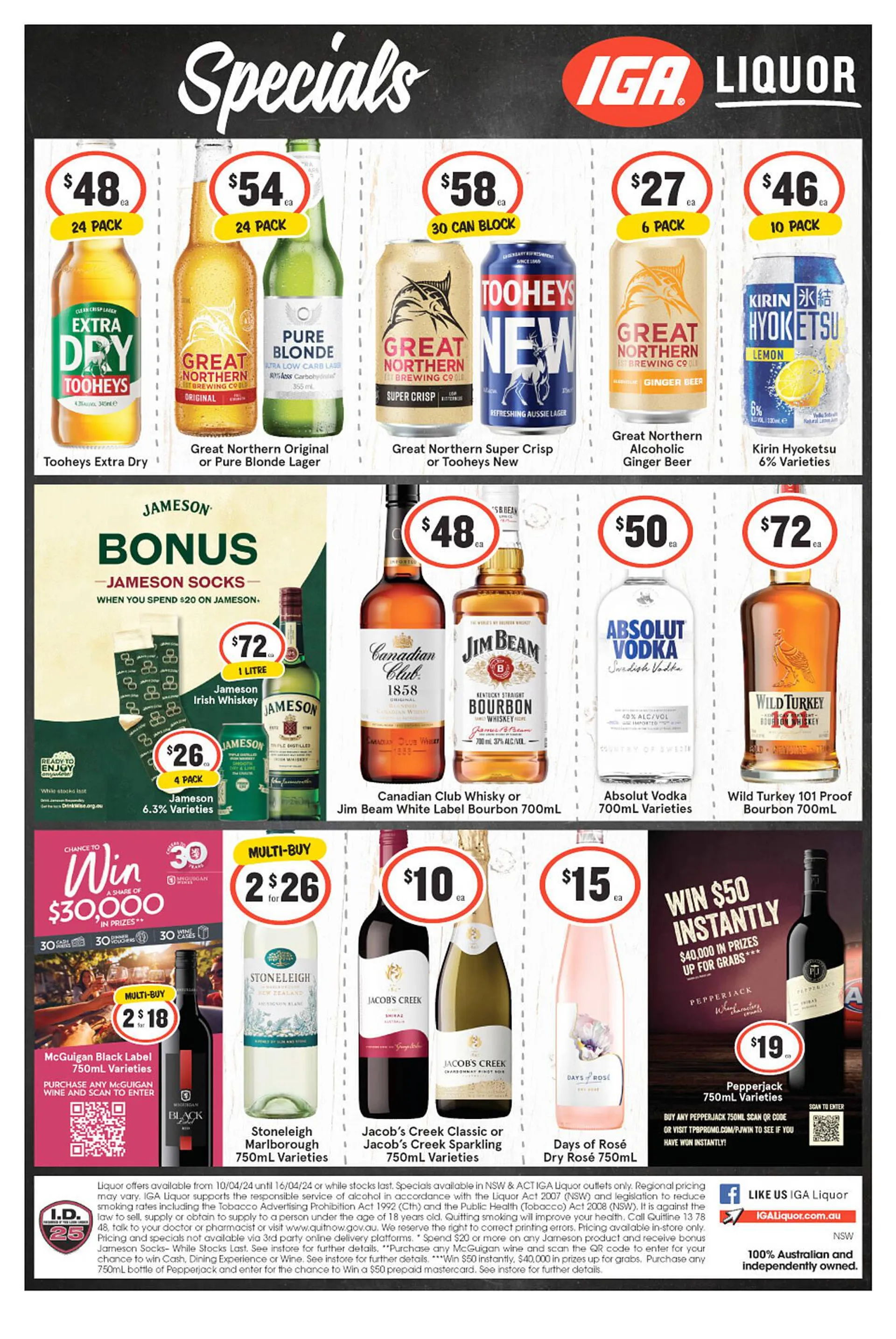IGA Liquor catalogue - Catalogue valid from 10 April to 16 April 2024 - page 1