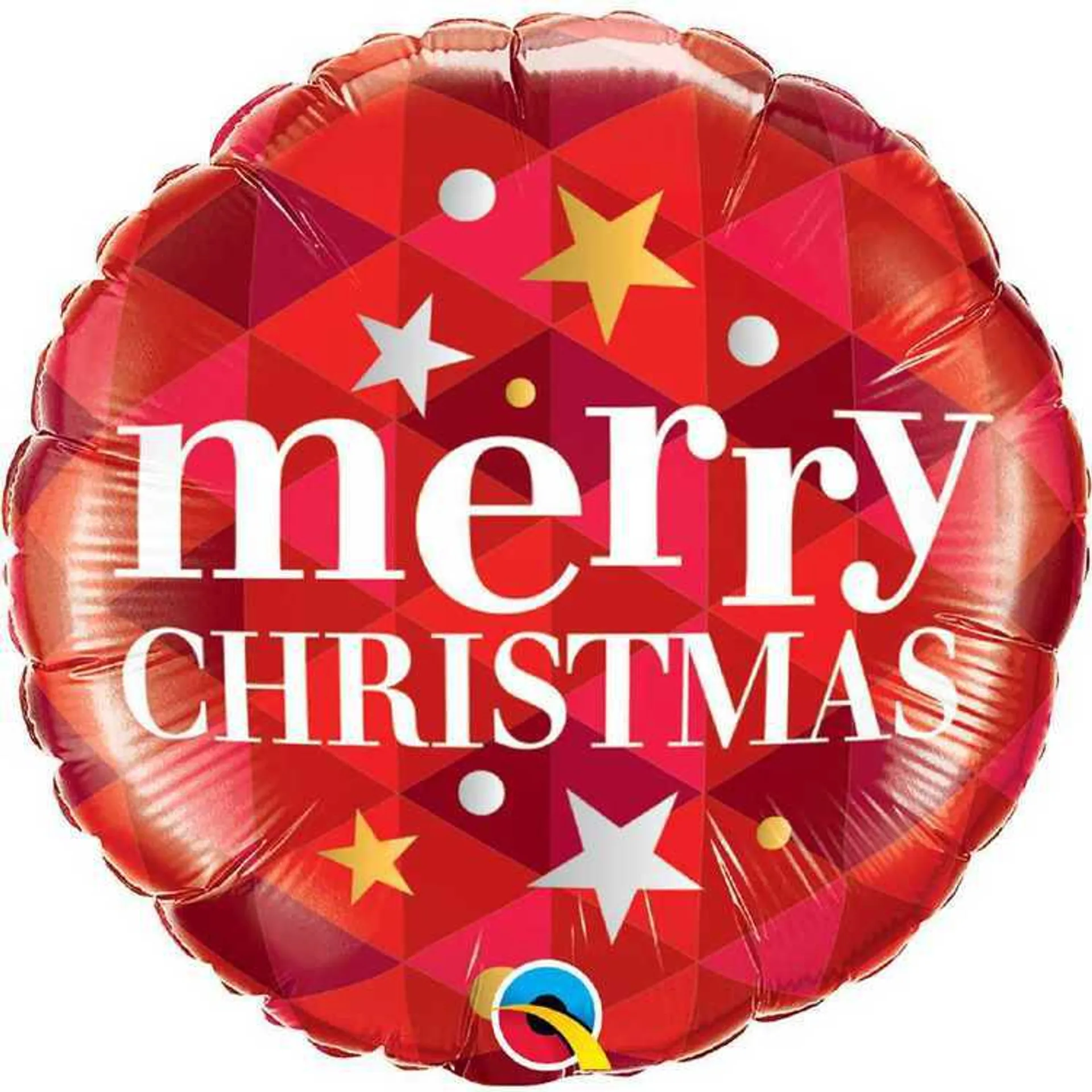 Qualatex Christmas Balloon Merry Christmas Stars Red 46 cm