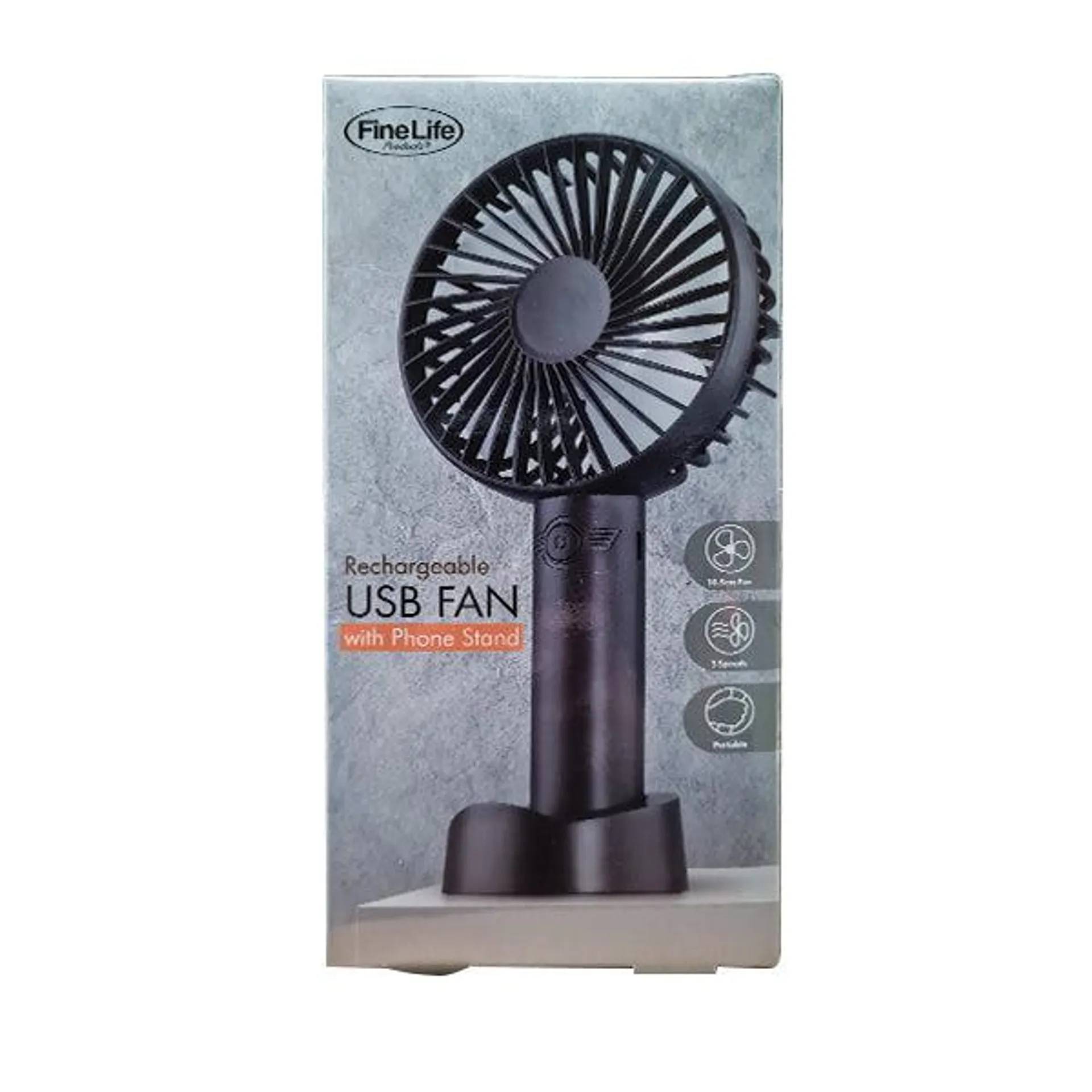 Portable Rechargeable USB Fan with Phone Stand