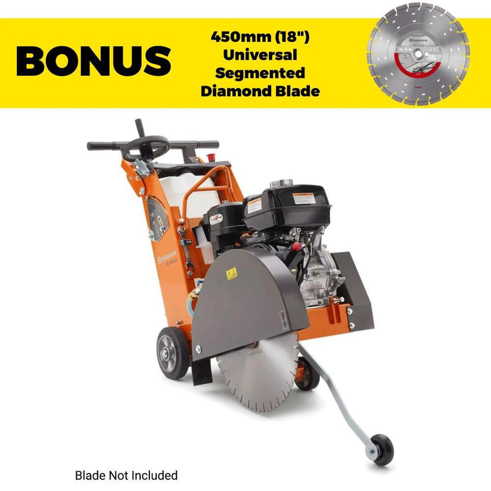 Husqvarna FS 400 LV (965148221) 11HP 8.7kW 450mm (18") 4 Stroke Petrol Engine Floor Saw Powered by Kohler