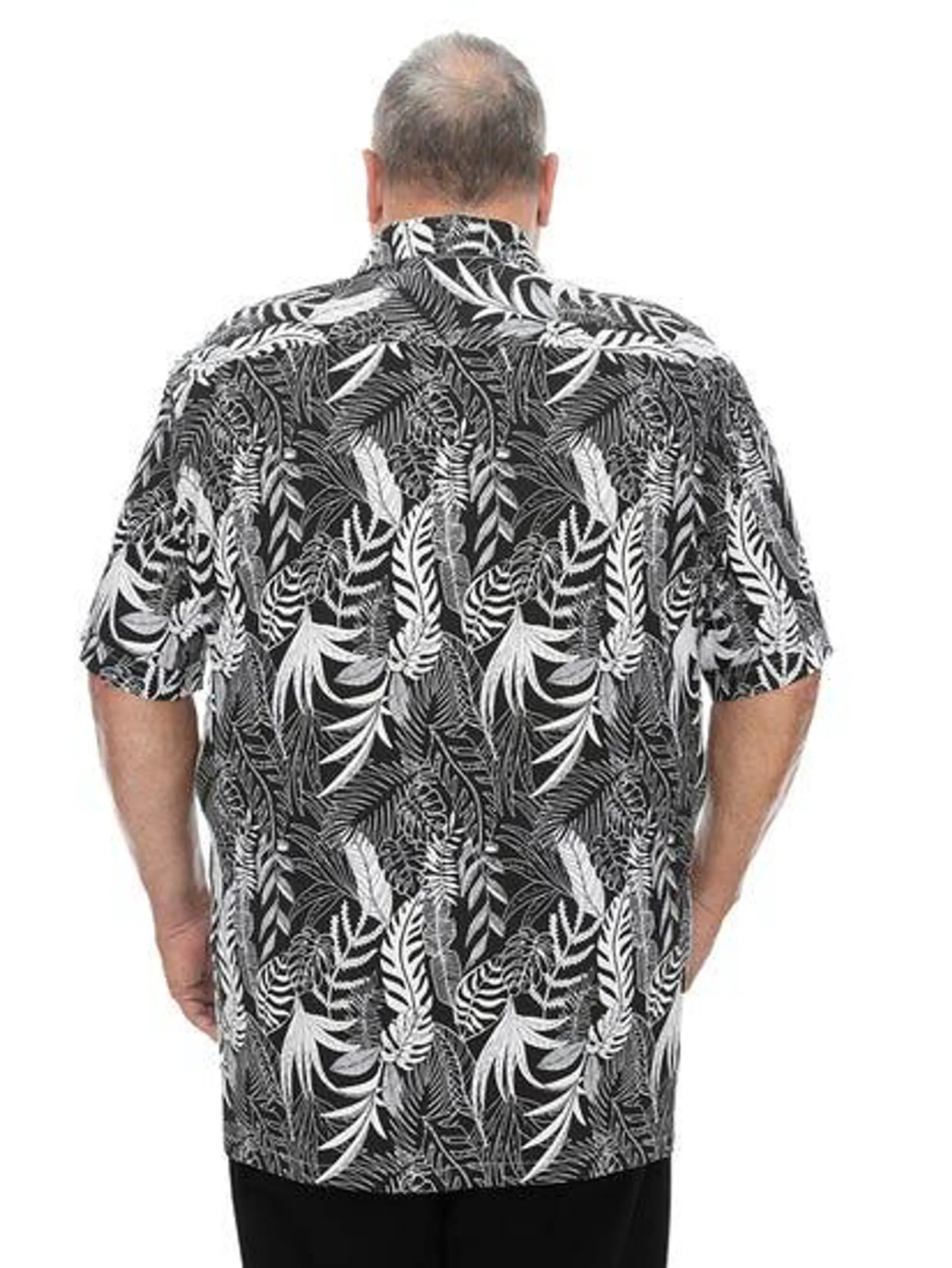 Big Mens Short Sleeve Leaf Shirt