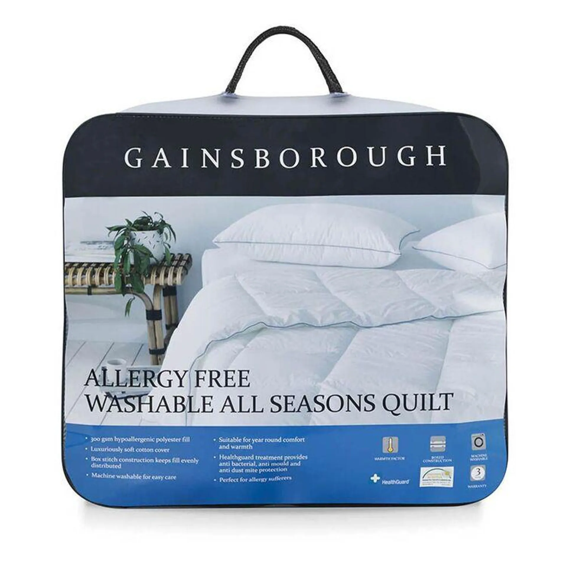 Gainsborough Allergy Free All Seasons Quilt White