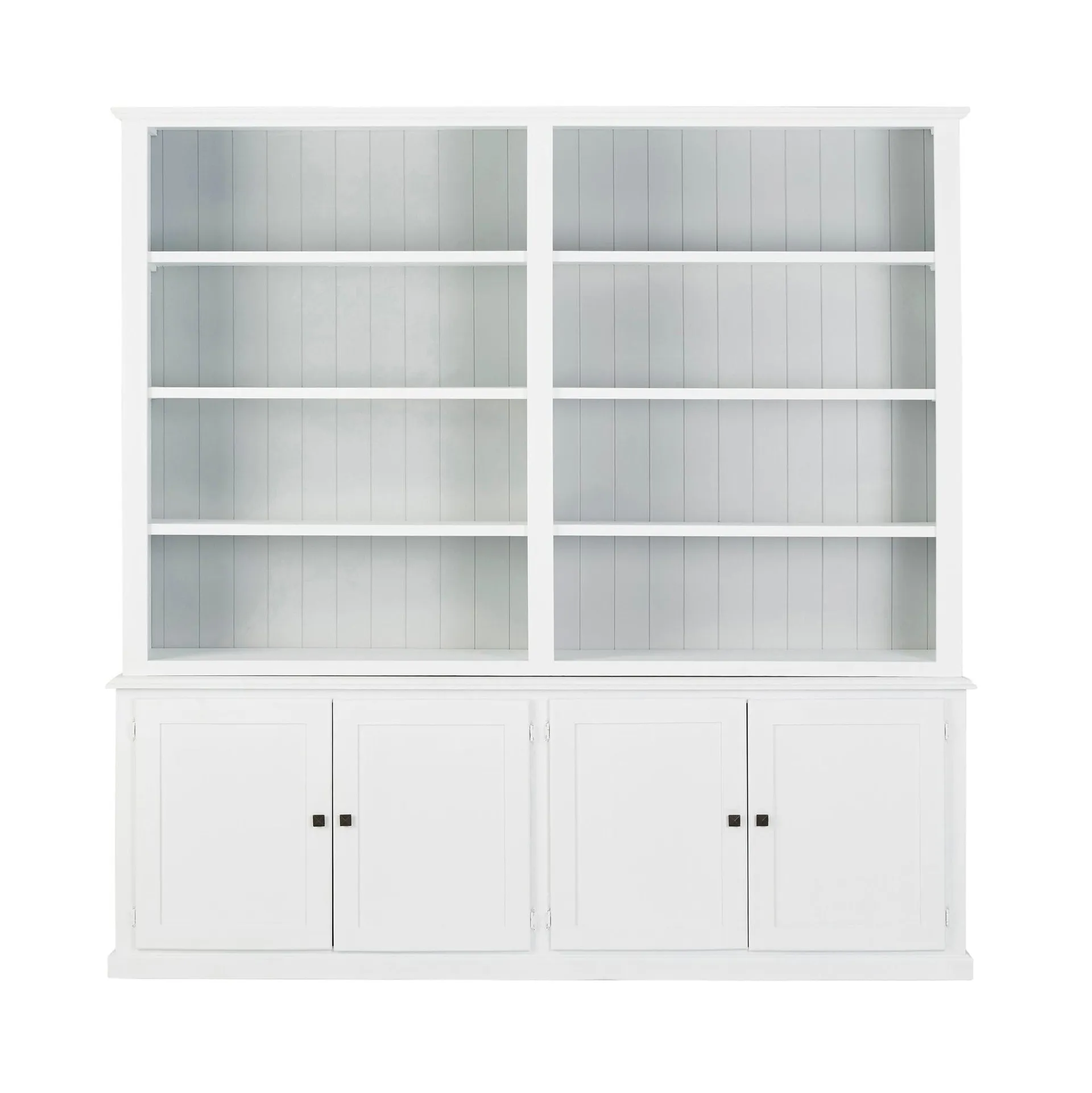 Armand 4 Door Library Shelving Unit 240 x 240cm White