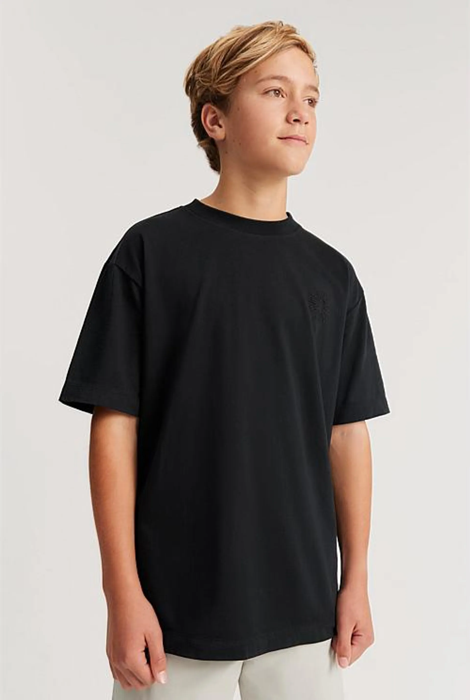 Teen Recycled Cotton Blend Logo Oversized T-Shirt