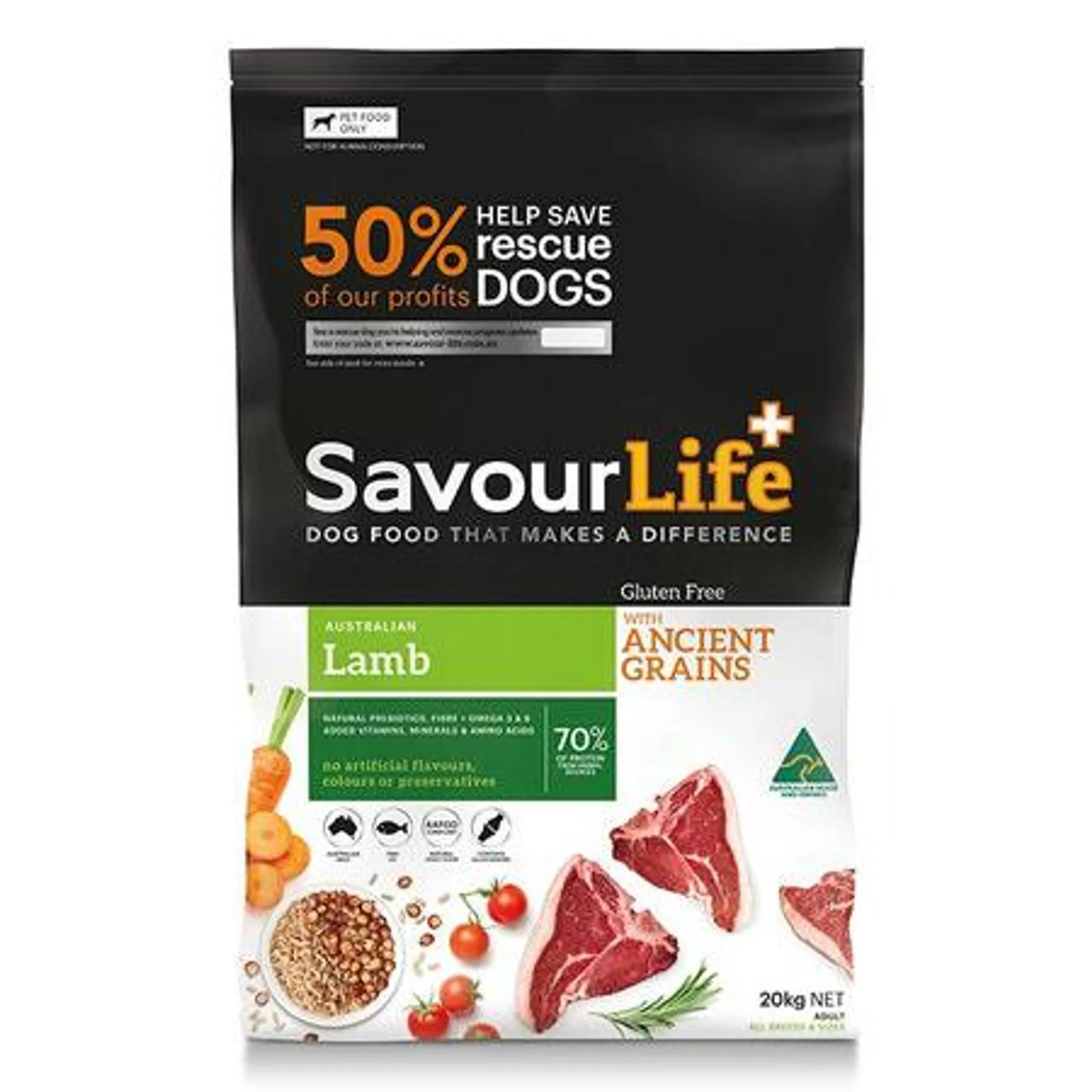 SavourLife Ancient Grains Lamb and Rice Adult Dog Food