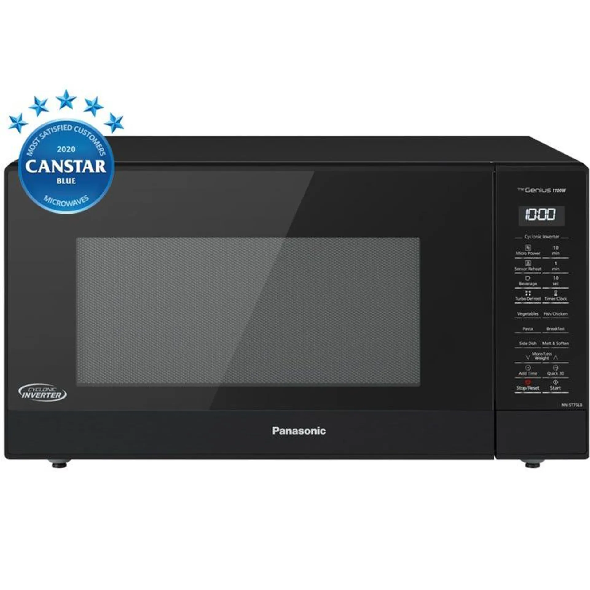 Panasonic NNST75LBQPQ 44L Black 1100W Inverter Microwave