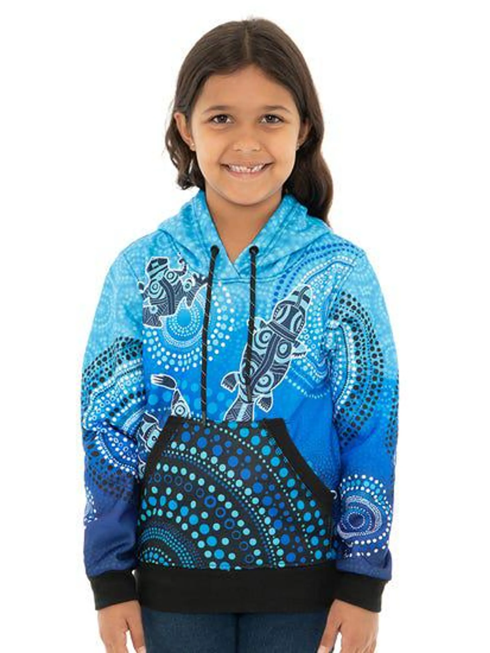 Kids First Nation Popover Hoodie Blue
