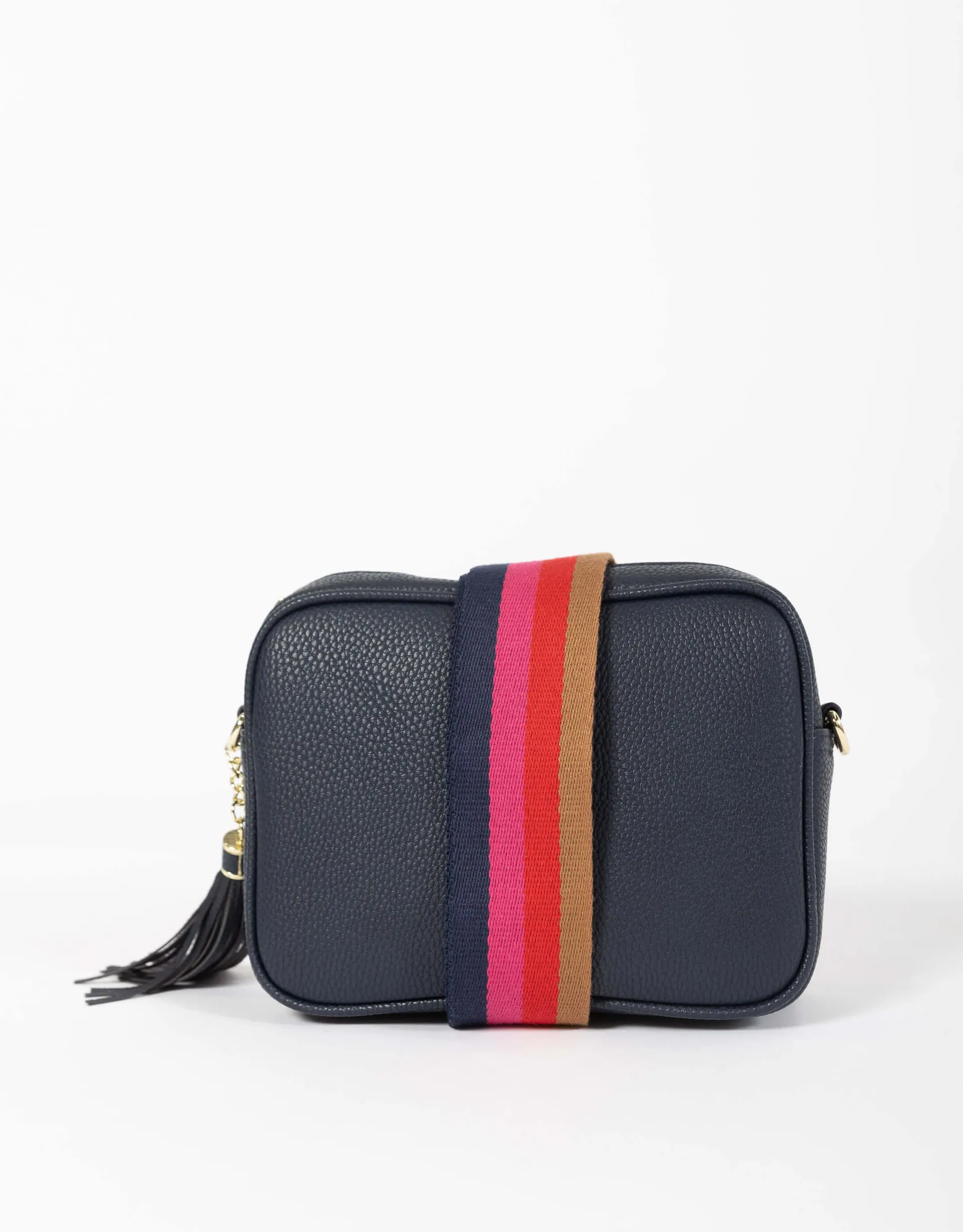 Zoe Crossbody Bag - Navy/Fuchsia Stripe