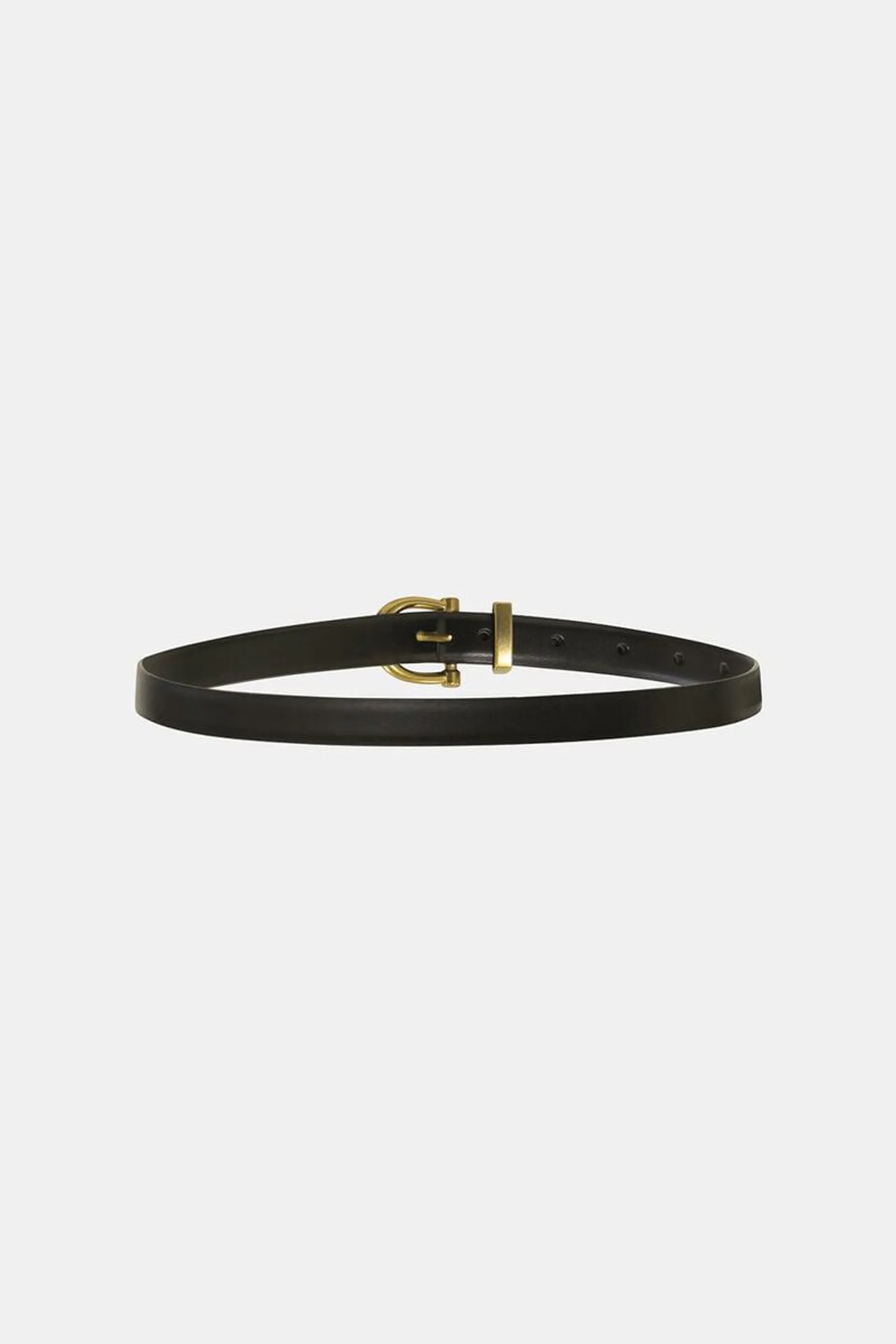 evie belt in black gold