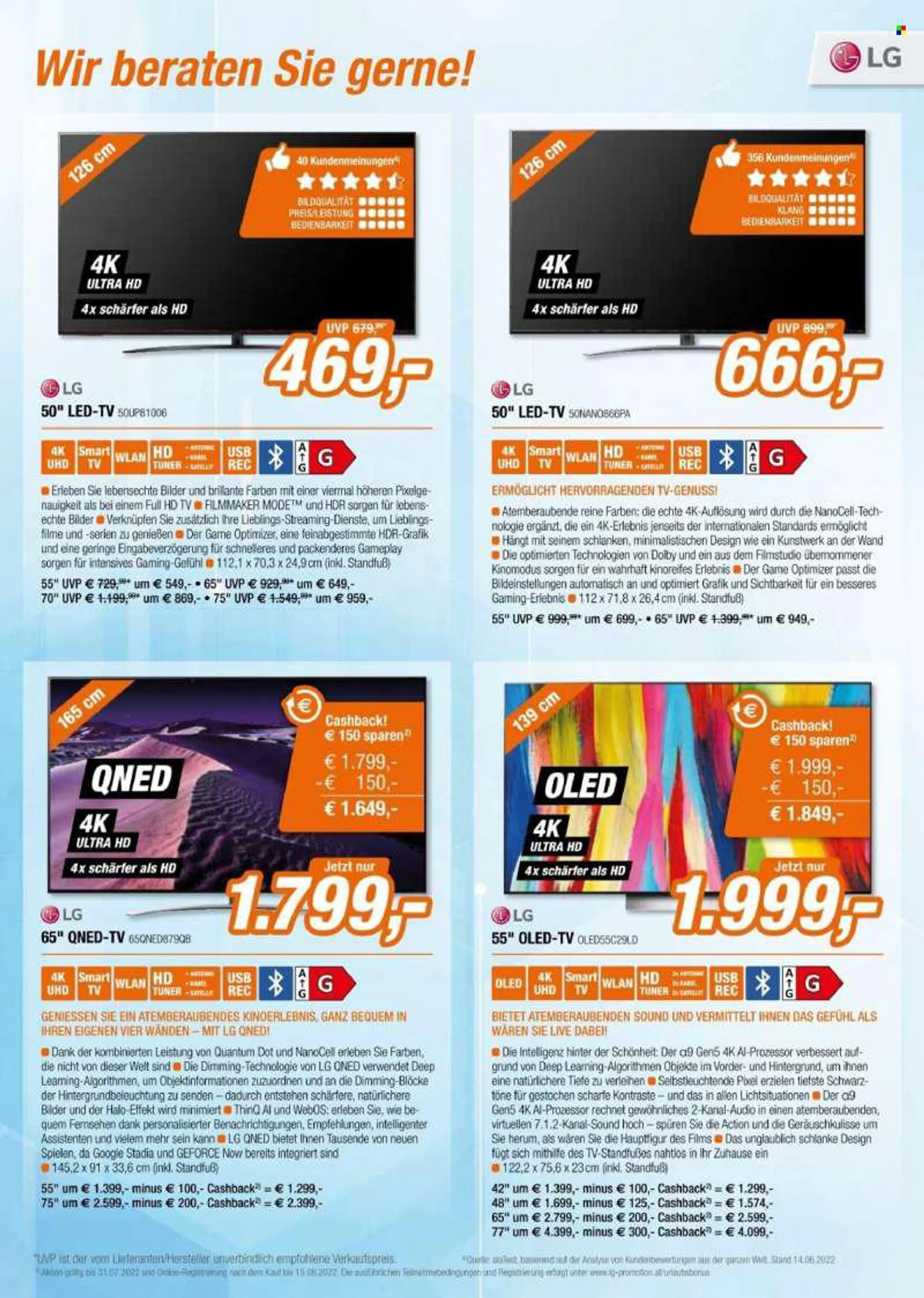 Angebote Expert - 28.6.2022 - 10.7.2022 - Verkaufsprodukte - LG, UHD-TV, LED TV, Oled-TV, Full HD TV. Seite 11.