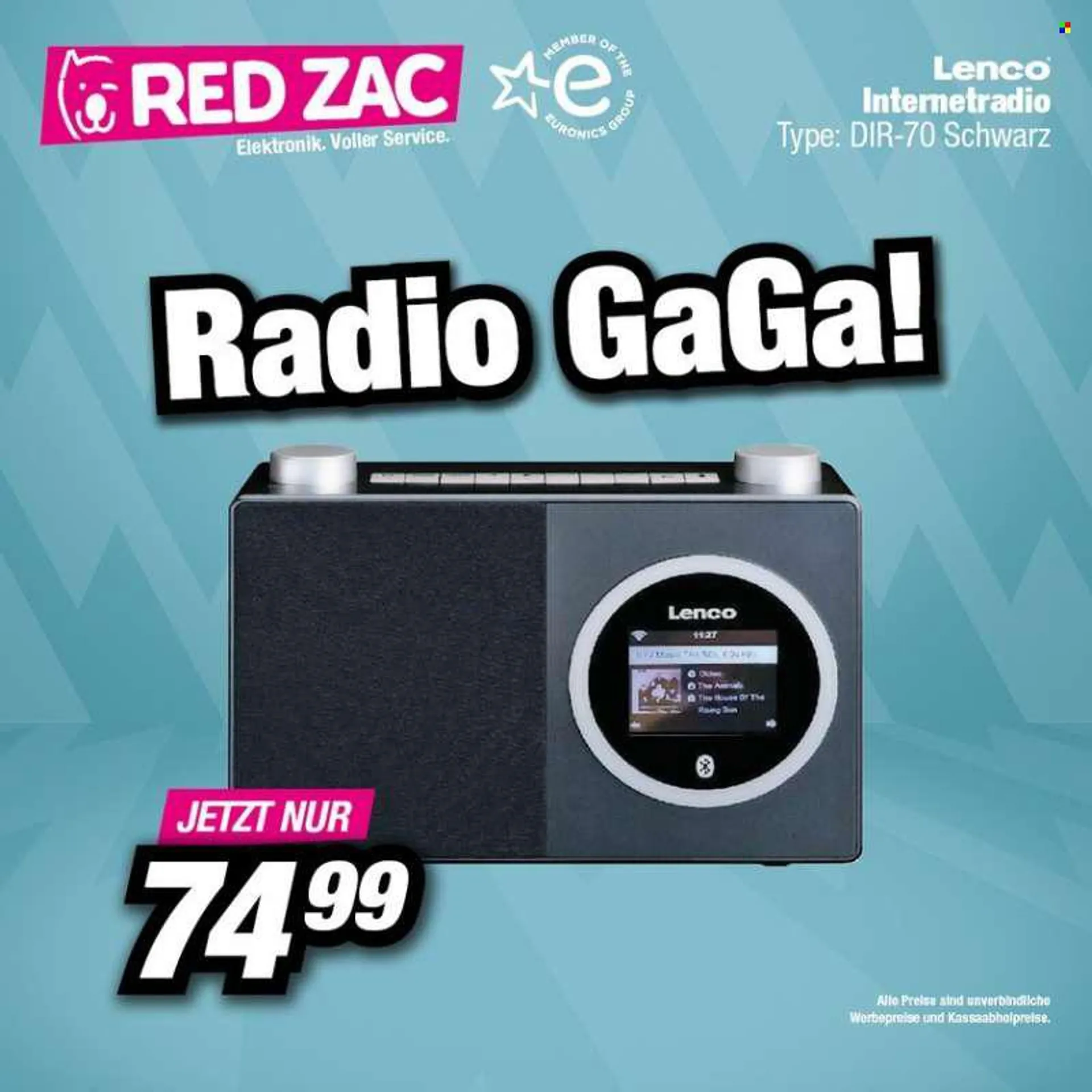 Angebote RED ZAC - Verkaufsprodukte - Internet Radio, Radio. Seite 2.