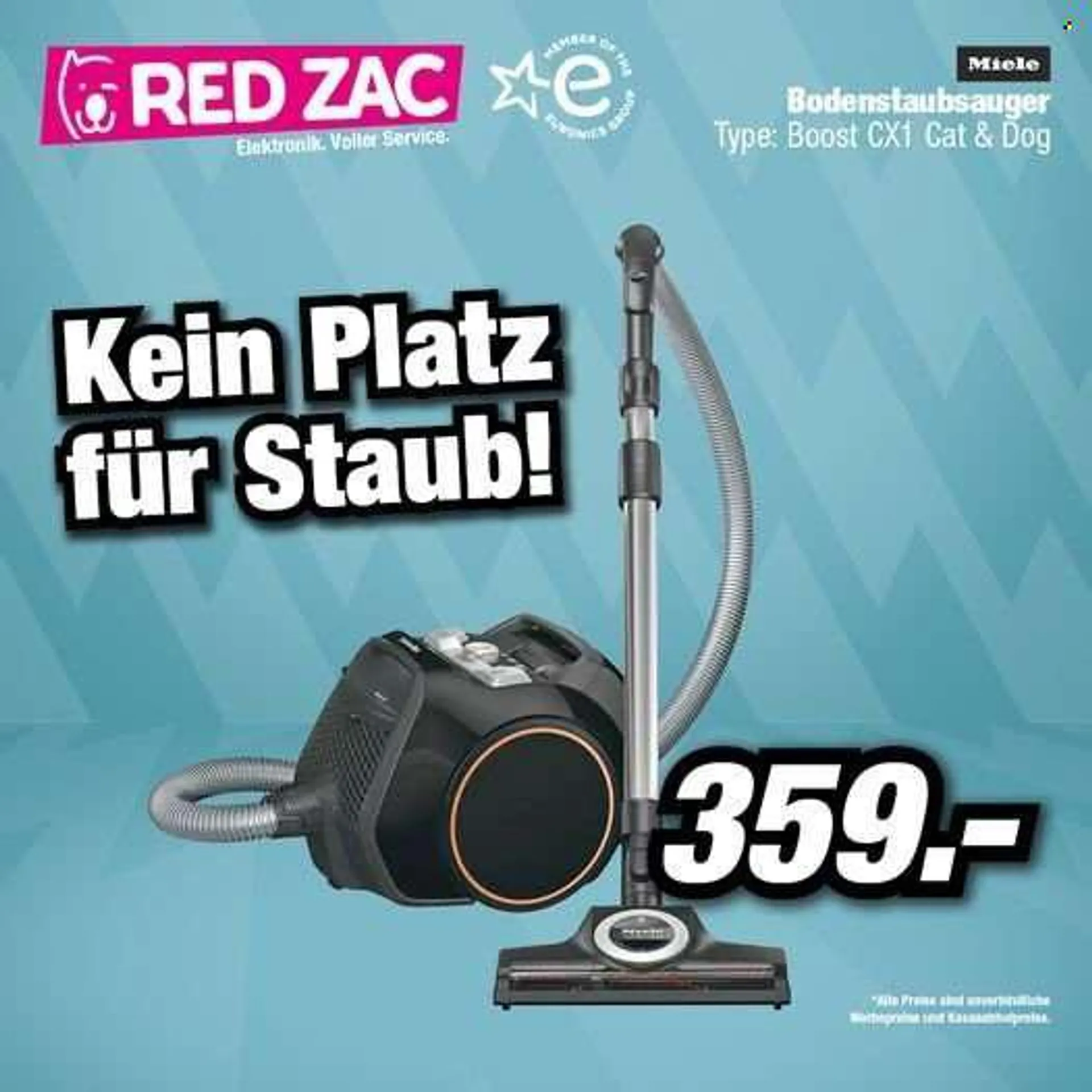 Angebote RED ZAC - Verkaufsprodukte - Bodenstaubsauger, Staubsauger. Seite 1.