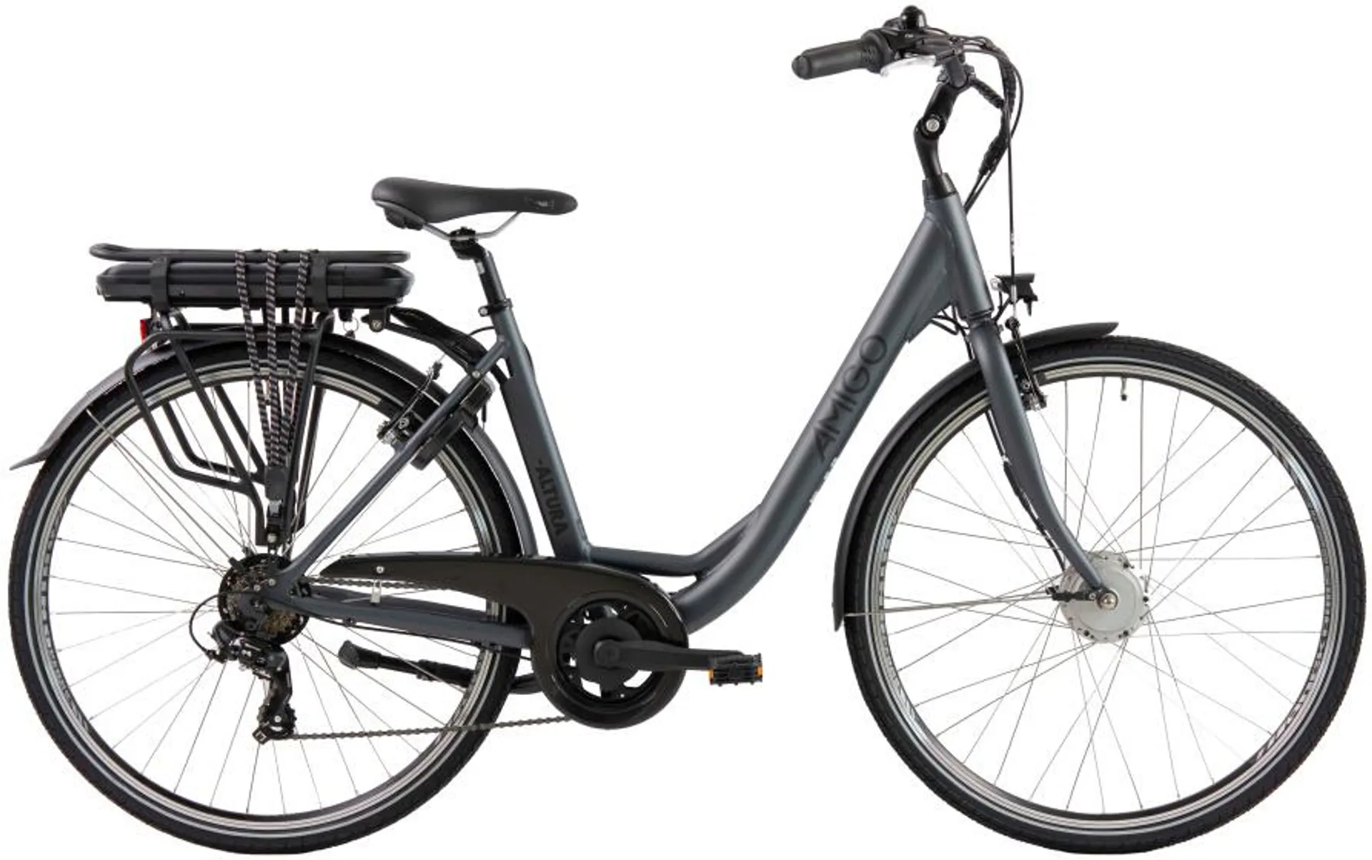 AMIGO E-Altura D1 28 Inch Dames 7V V-Brakes Matgrijs