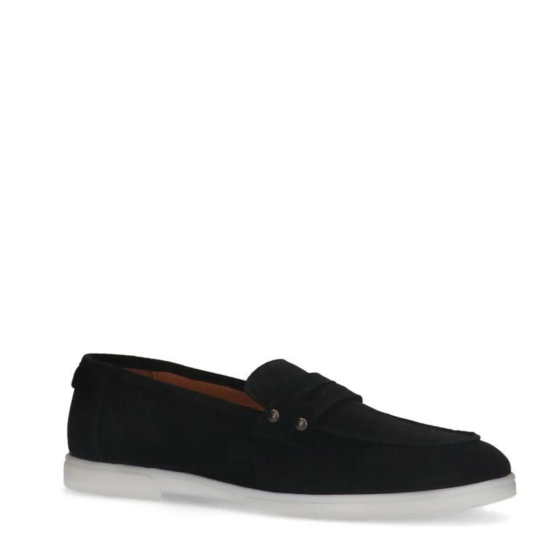 Zwarte suède loafers