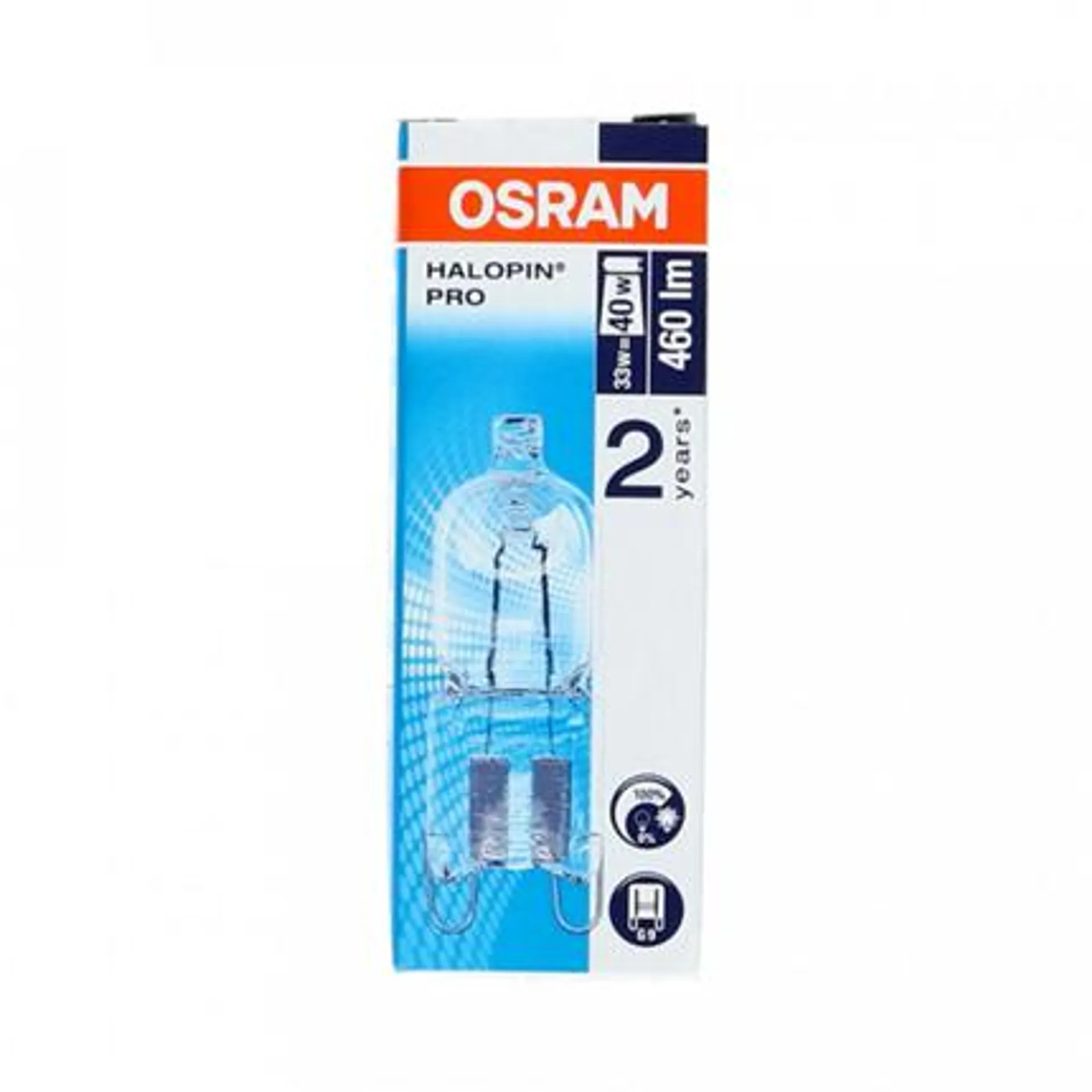 Osram halogeenlamp G9 33W 220V halopin ES 2700K (warm white)