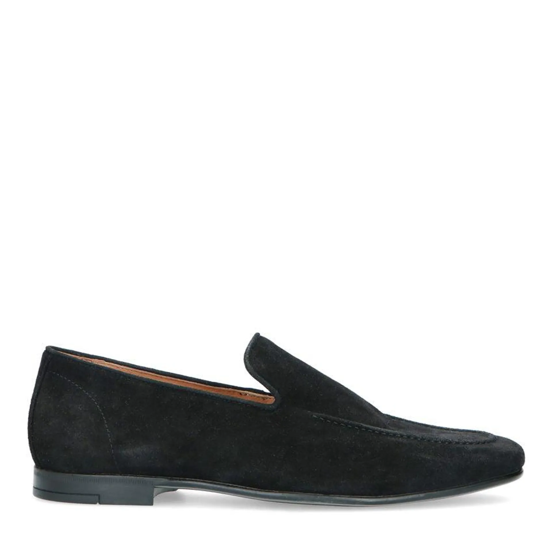 Zwarte suède loafers