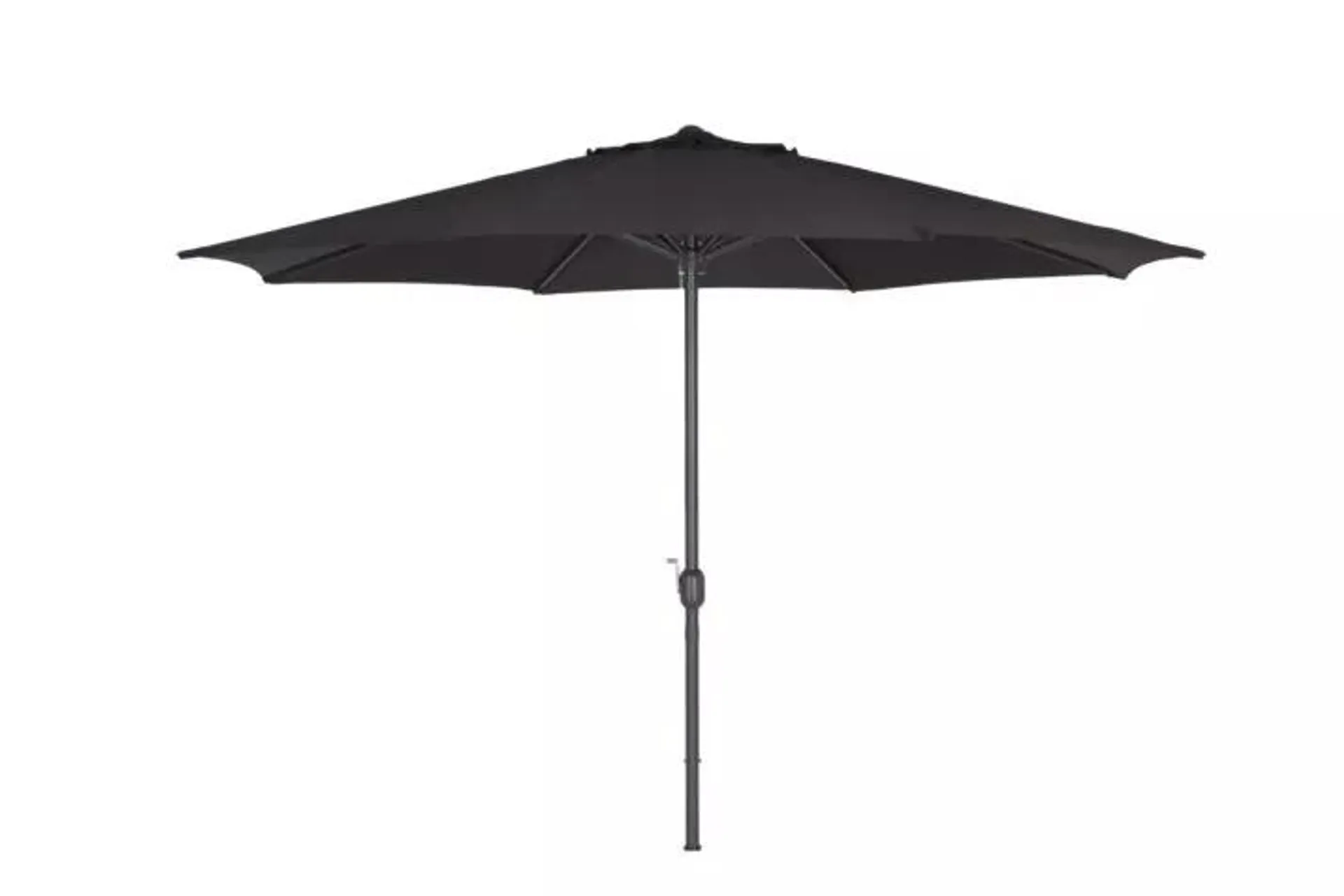 Parasol Nerissa Ø350cm zwart met beschermhoes