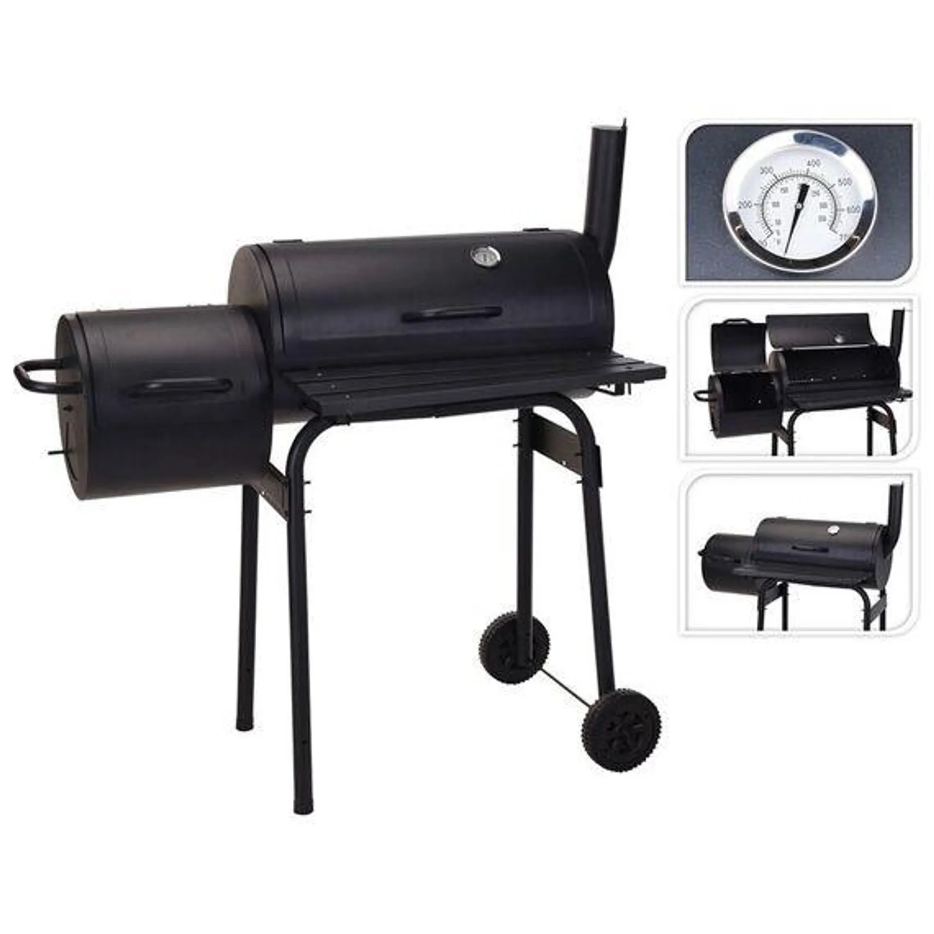 Bbq Smoker Zwart Gs-Tuv