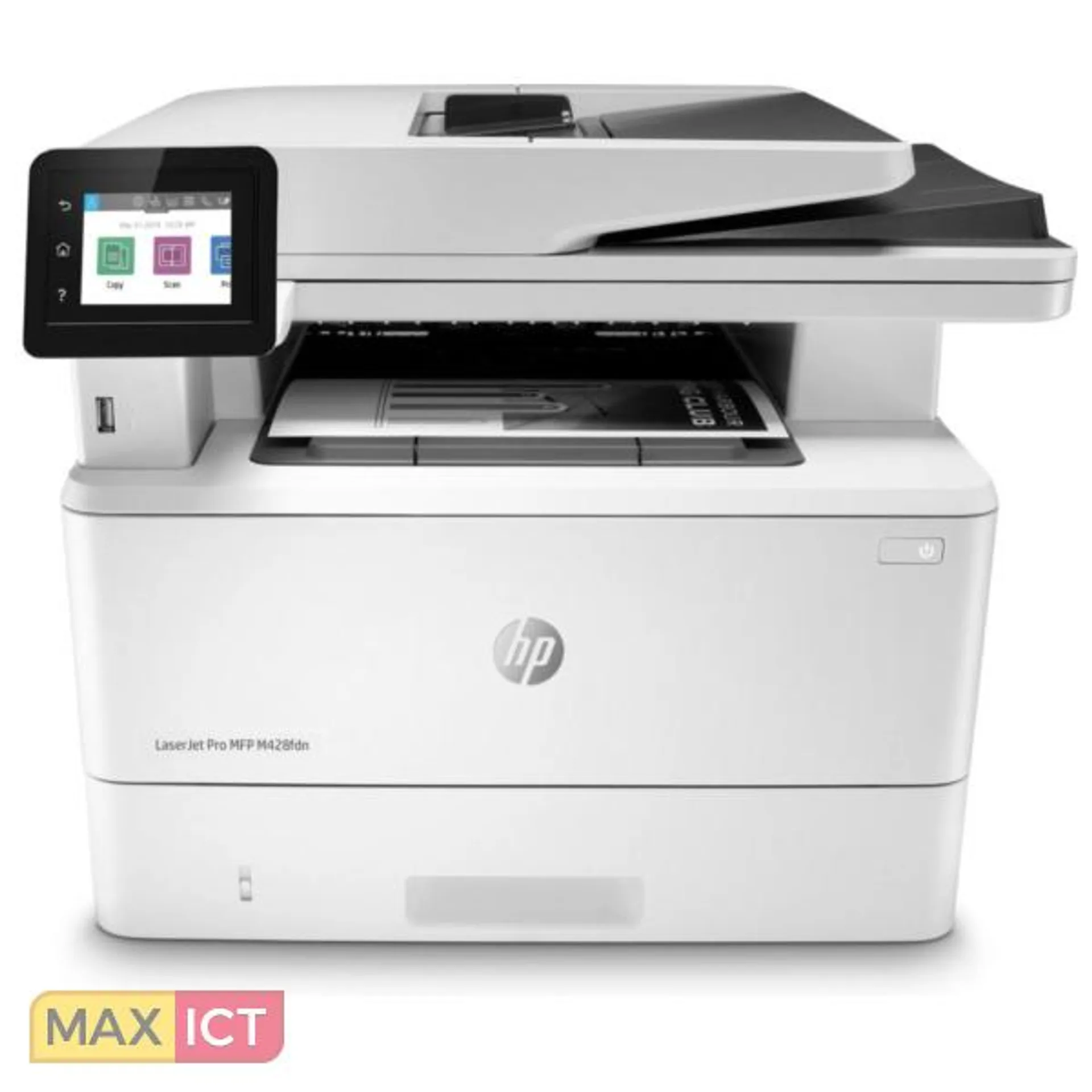 HP LaserJet Pro MFP M428fdn, Zwart-wit, Printer voor Bedrijf, Printen, kopiëren, scannen, fax, e-mail, Scannen naar e-mail; Dubbelzijdig scannen