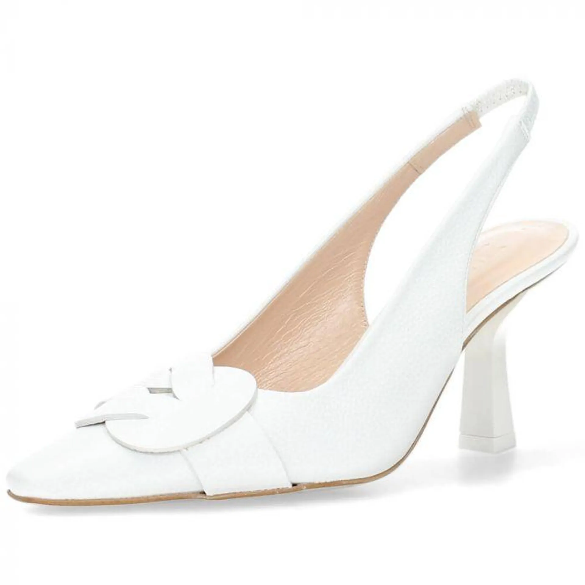 Witte slingbacks