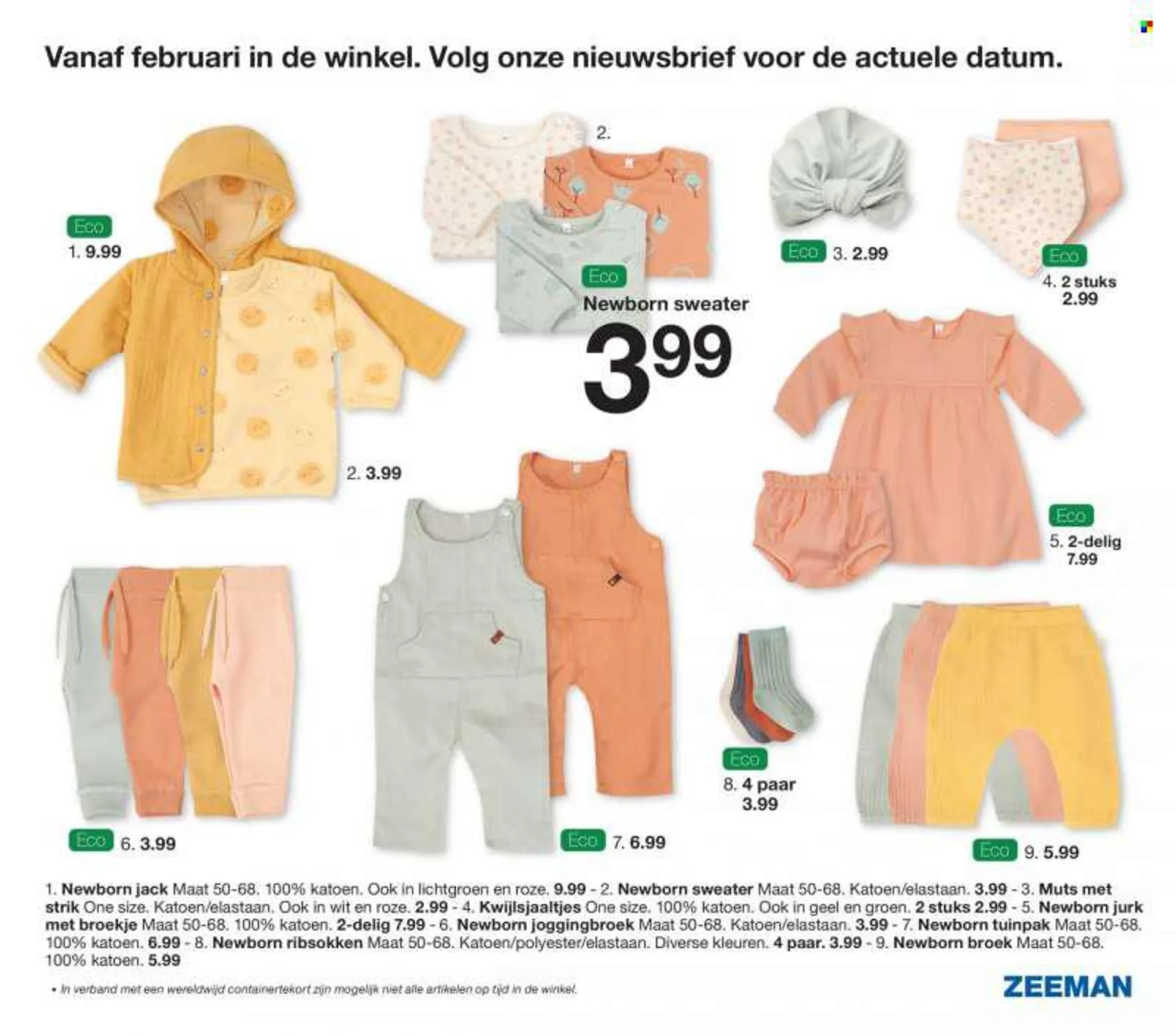 Zeeman-aanbieding -  producten in de aanbieding - joggingbroek, broek, jurk. Pagina 3.