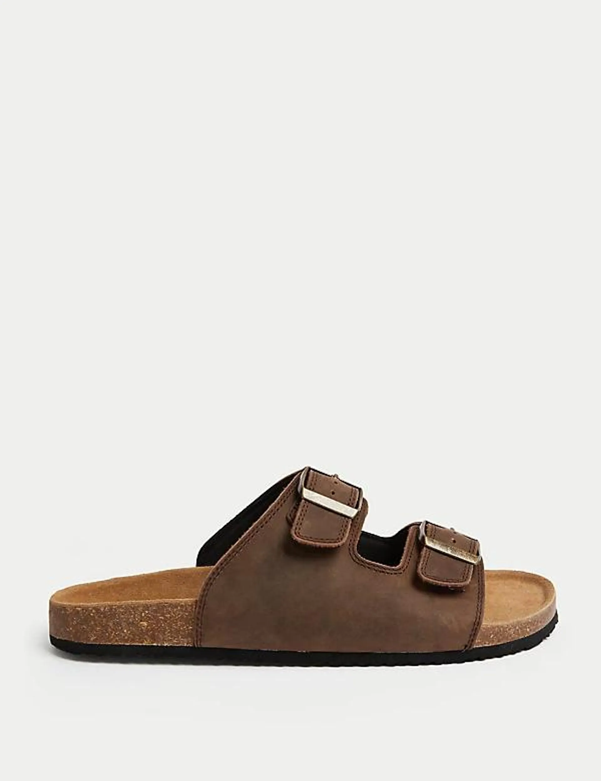 Leather Slip-On Sandals