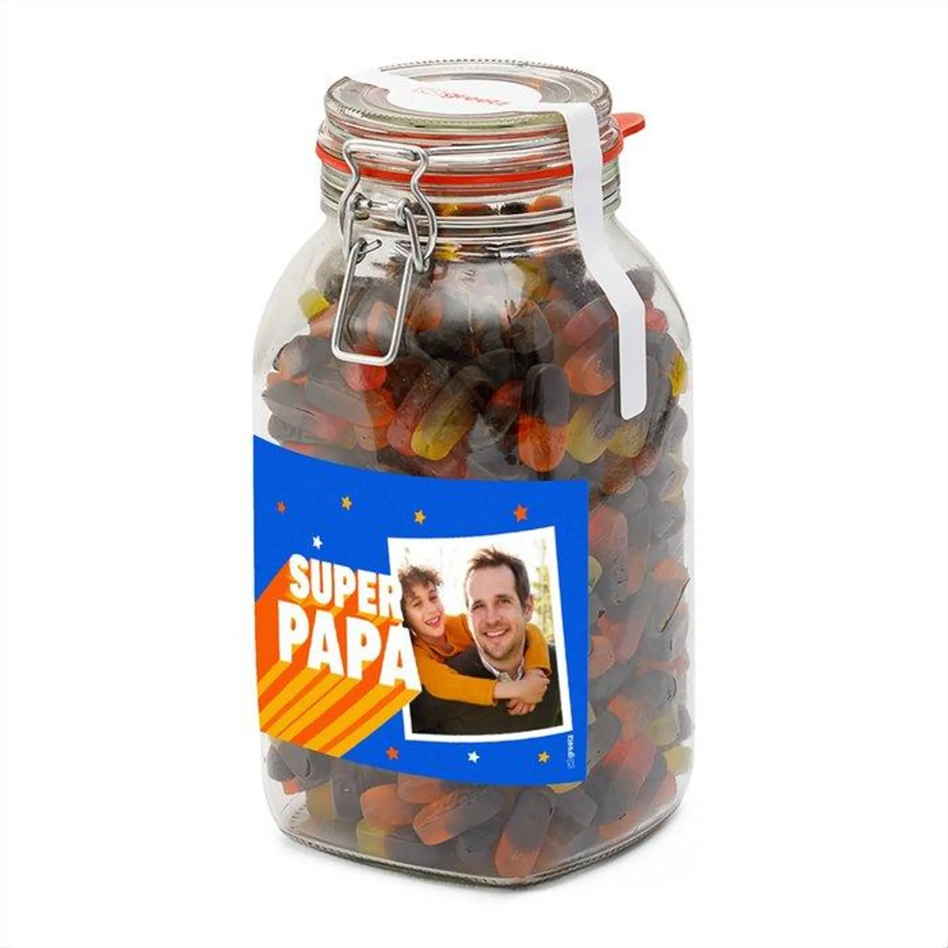 Snoeppot Dropfruit | 1,9 kg | Super papa met eigen foto