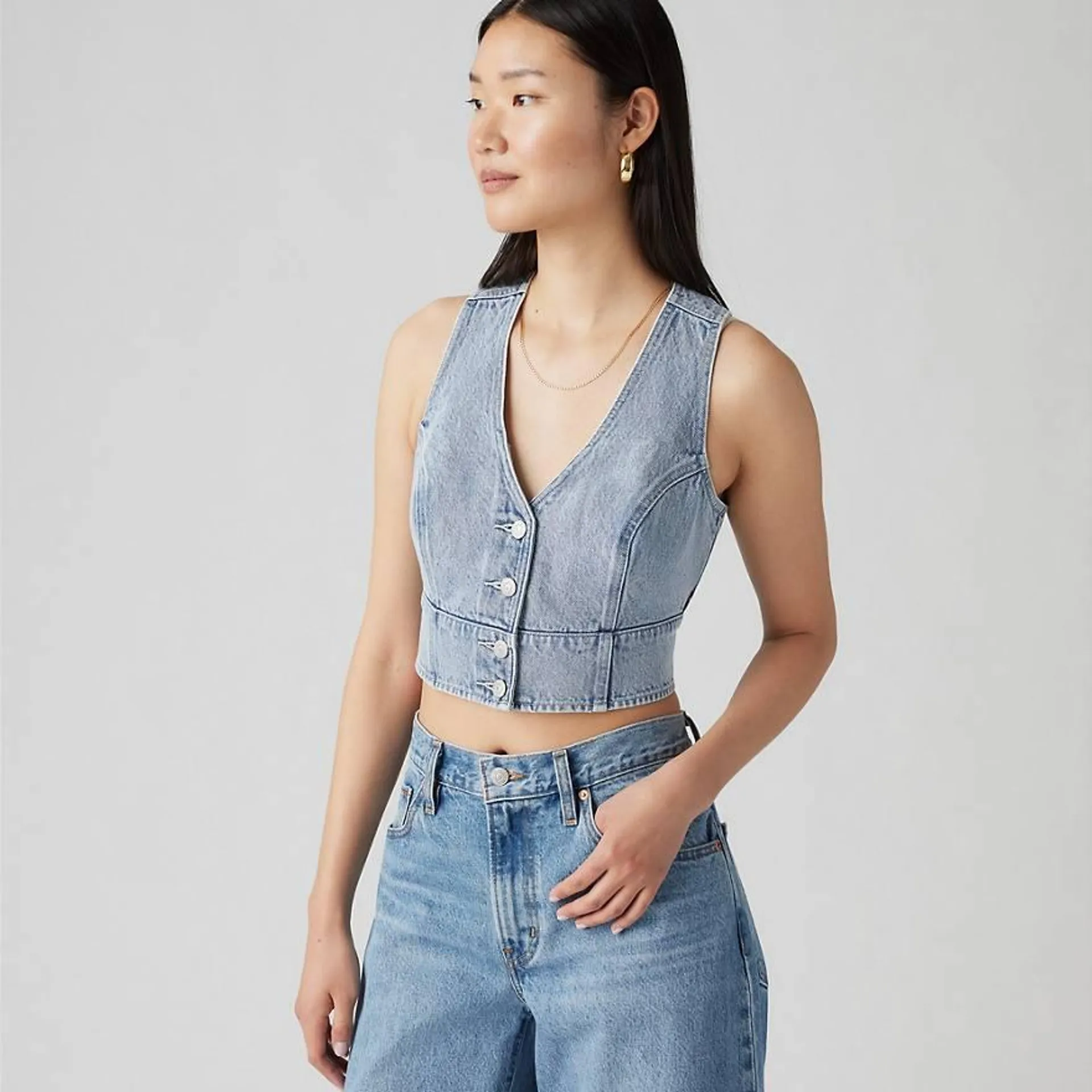 Mona Denim Corset Top