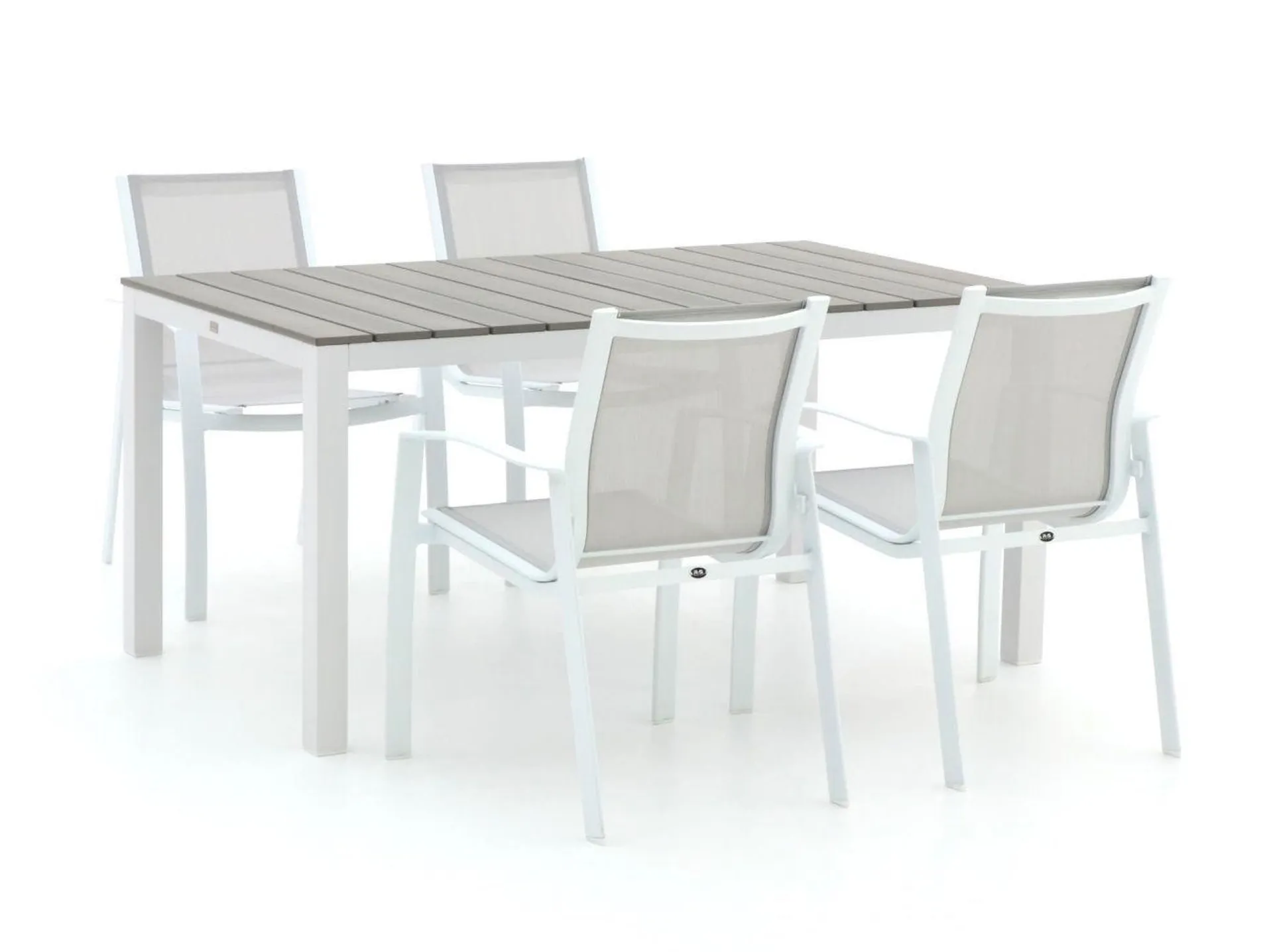 R&S Design Altea/Fidenza 160cm dining tuinset 5-delig stapelbaar