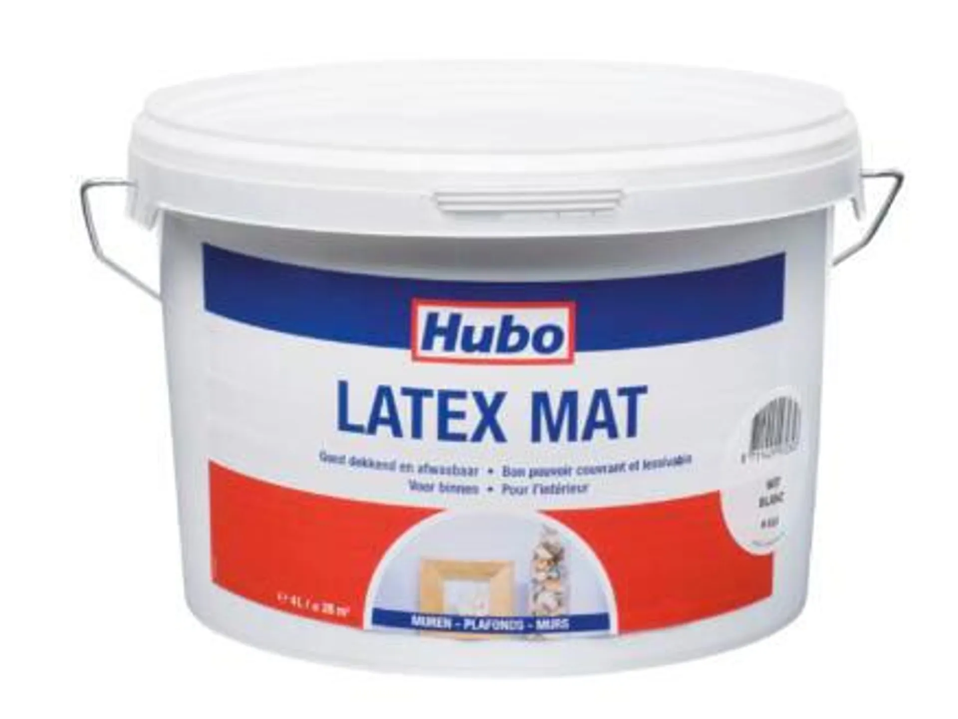 Hubo muurverf latex mat 4l wit