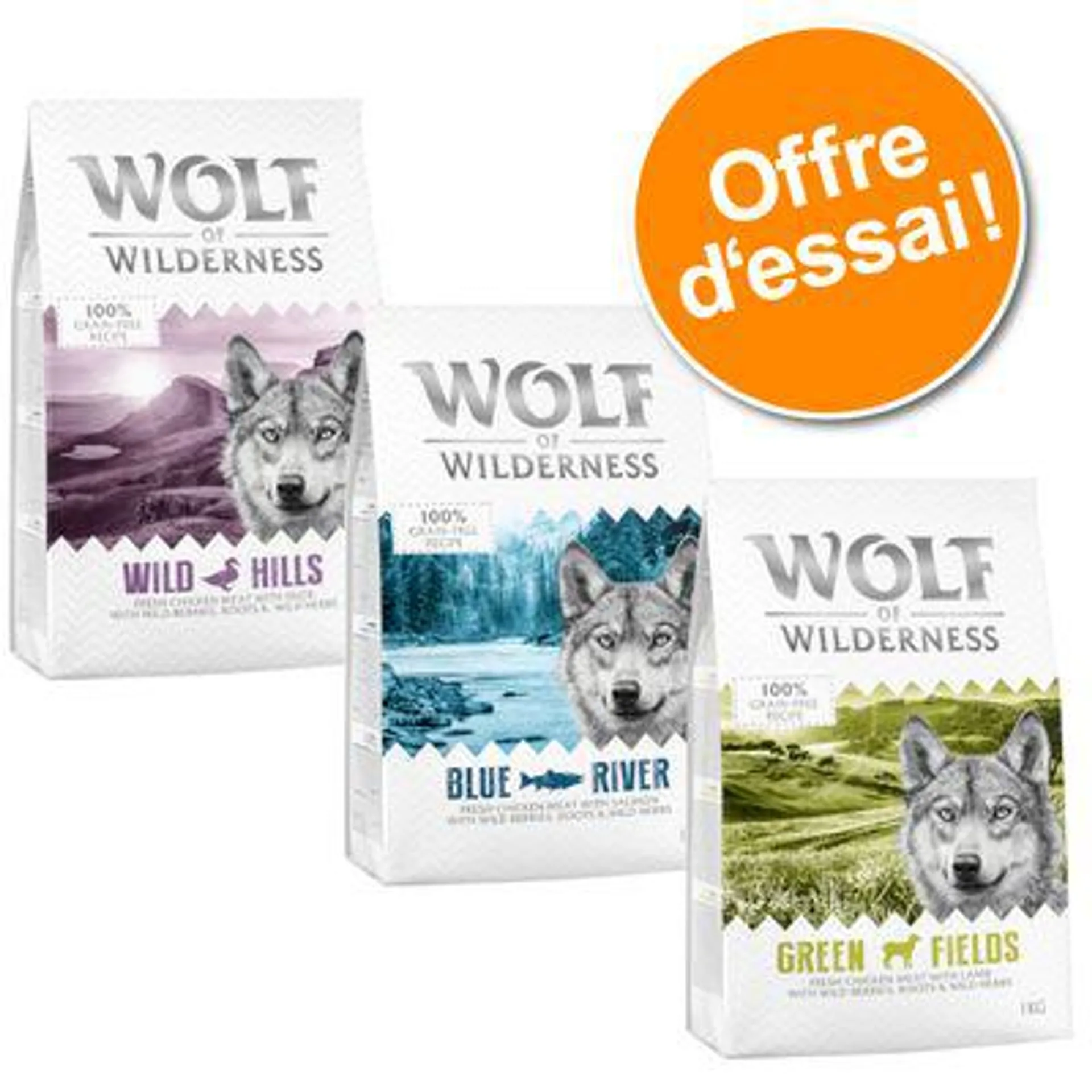 Lot mixte Wolf of Wilderness pour chien