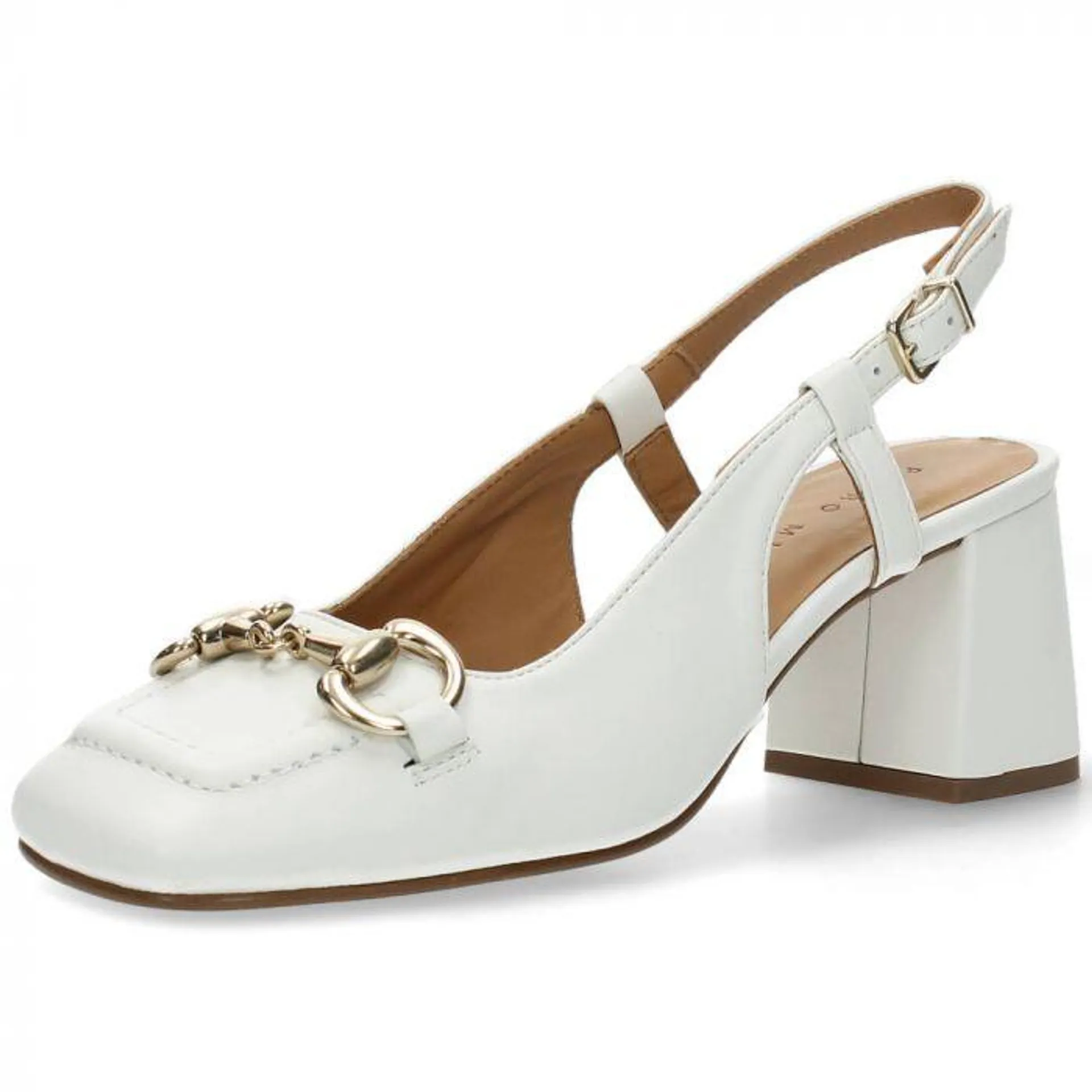 Witte slingbacks