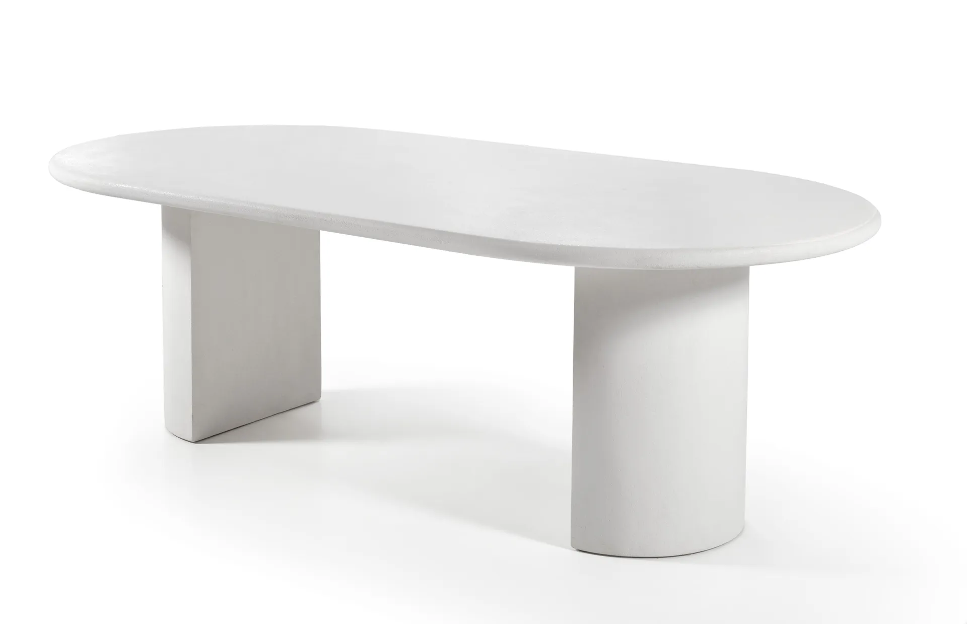 Ovale eettafel 230x115cm - Off White Moonskin