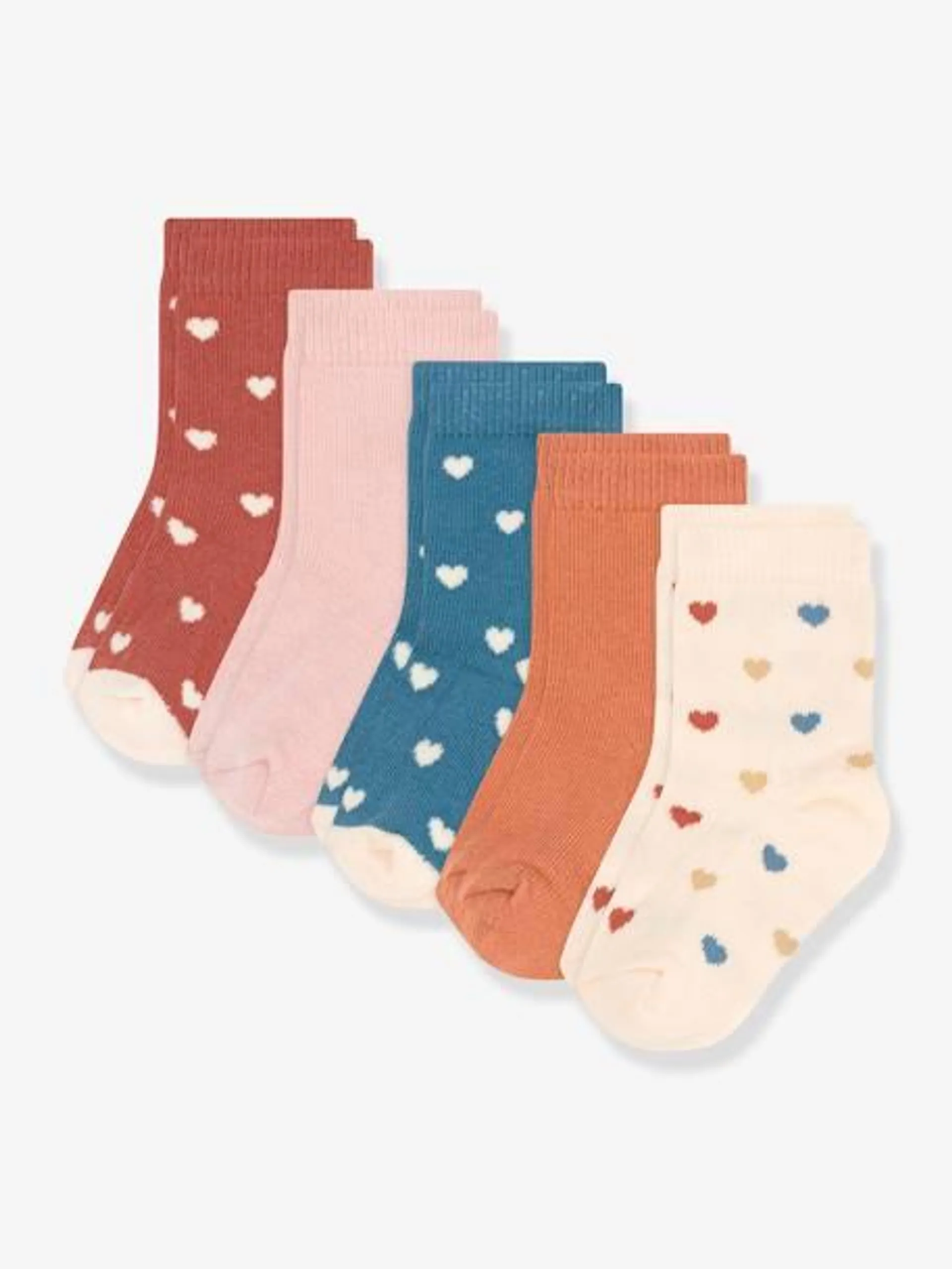 Lot de 5 paires de chaussettes coeurs bébé PETIT BATEAU