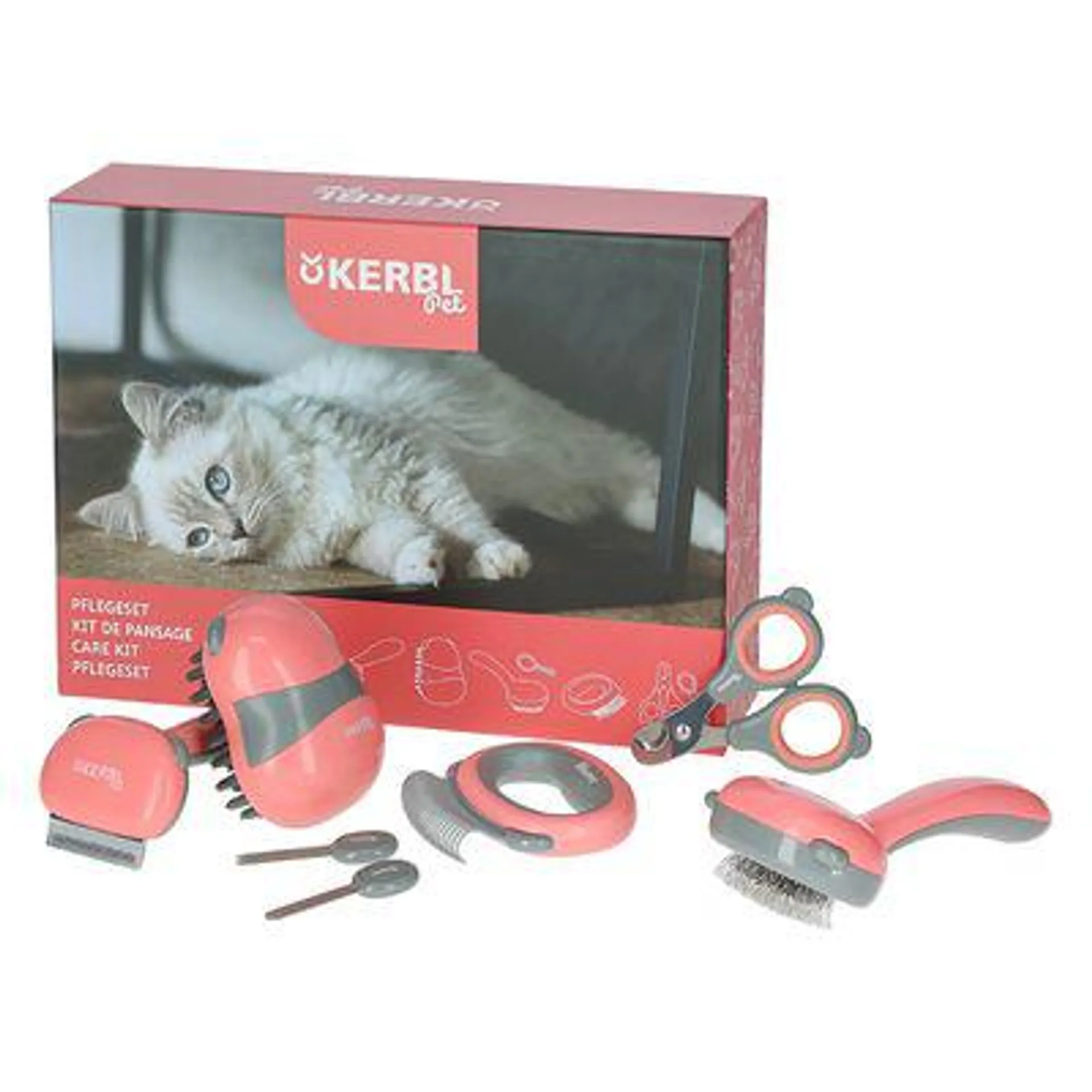 Kit de toilettage Kerbl Pet pour chat et petit chien