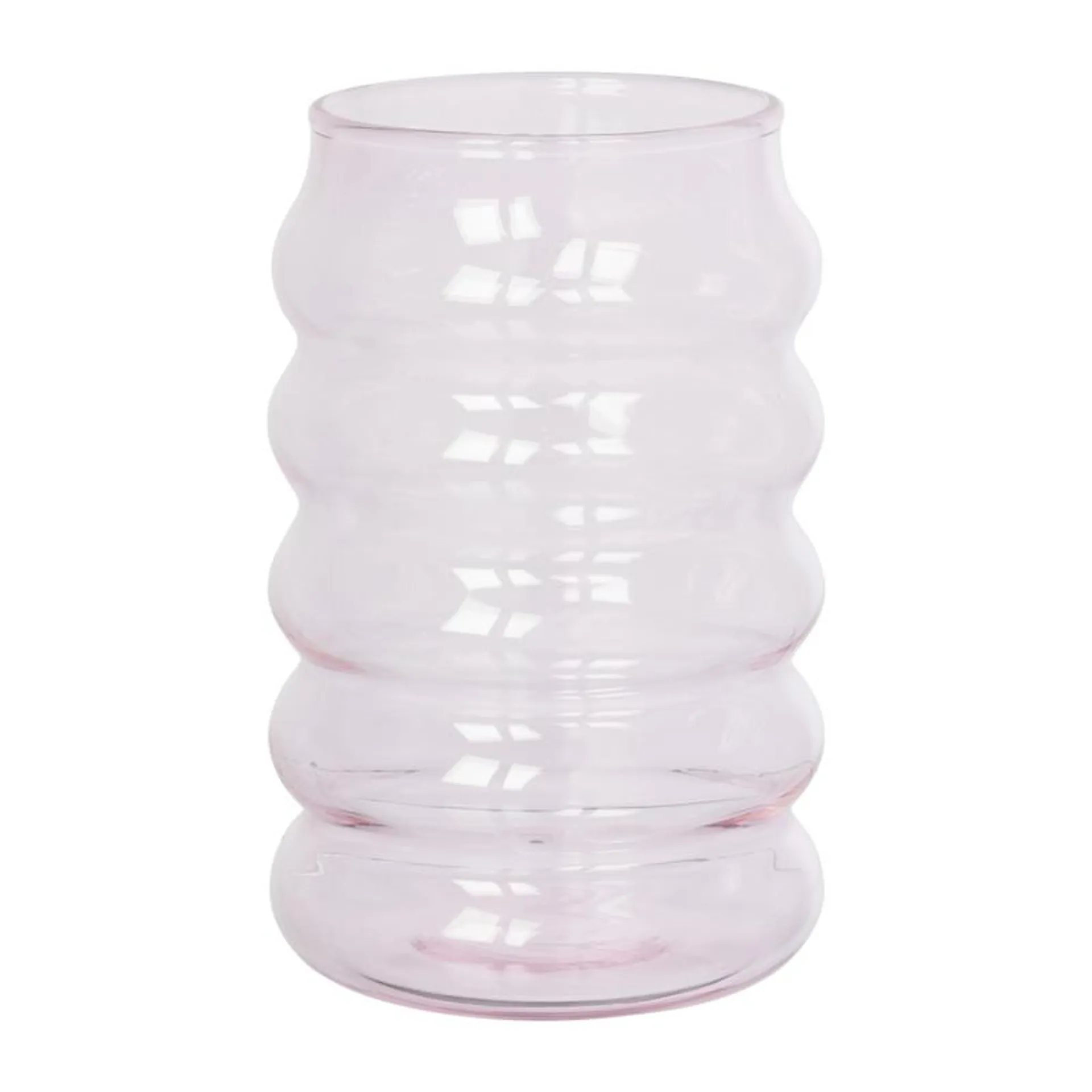 Drinkglas bubbel - roze - ø8x13 cm
